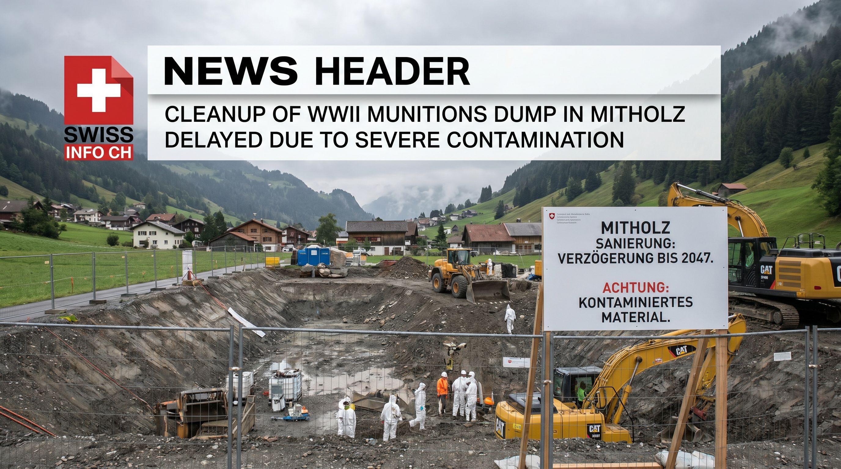 Cleanup of WWII Munitions Dump in Mitholz Delayed Due to Severe Contamination