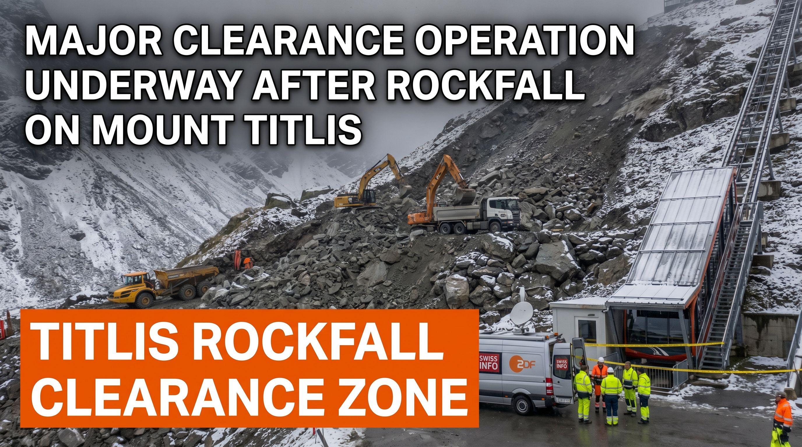 Major Clearance Operation Underway After Rockfall on Mount Titlis