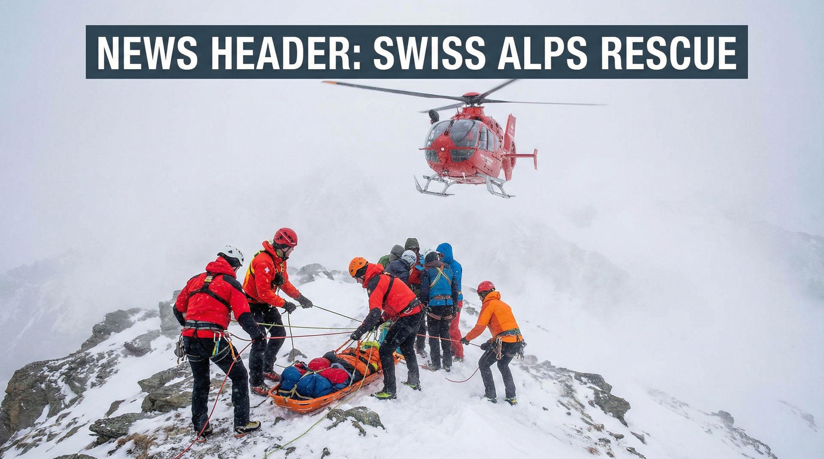 Mountain Drama: Swiss Rescuers Save Stranded Climbers in Harsh Weather