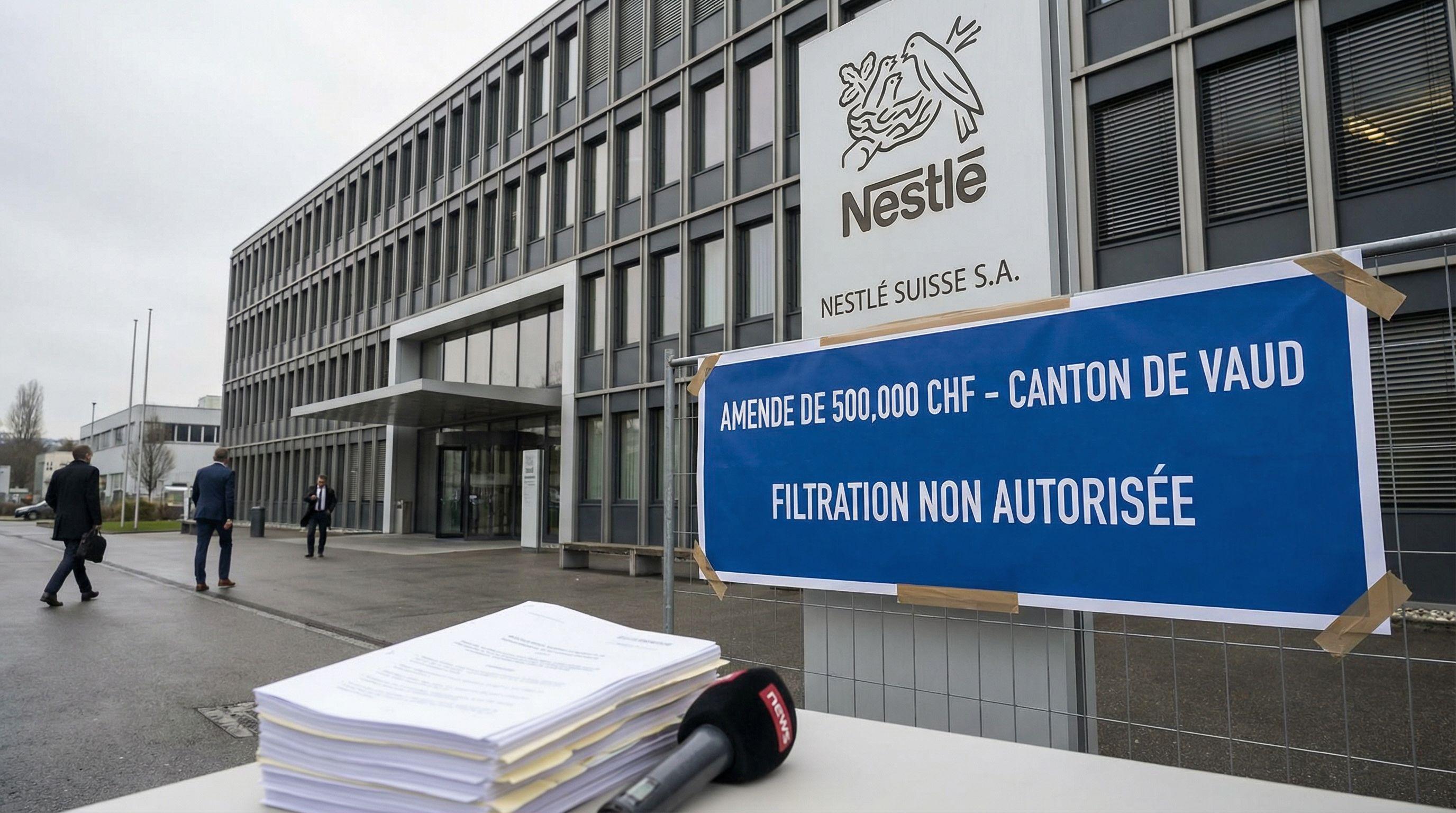 Nestlé fined CHF 500,000 for illegal water filtering practices