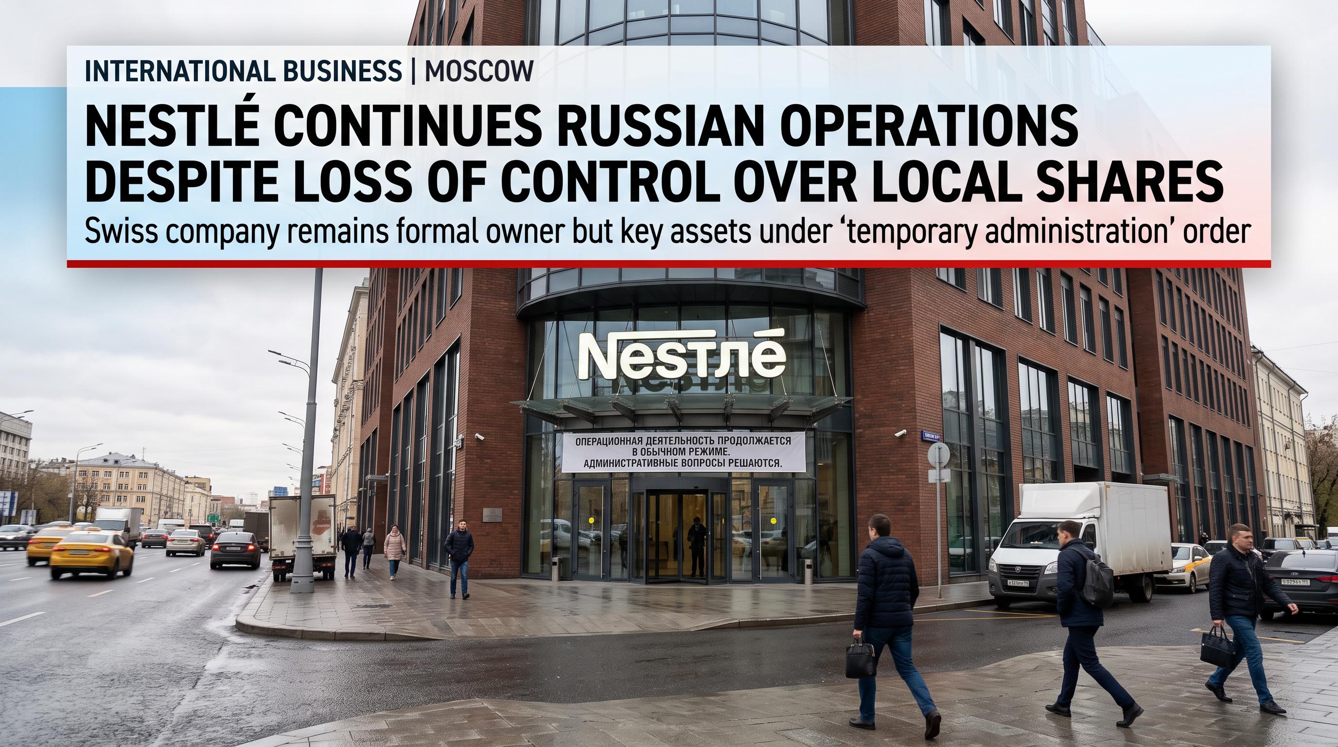 Nestlé continues Russian operations despite loss of control over local shares