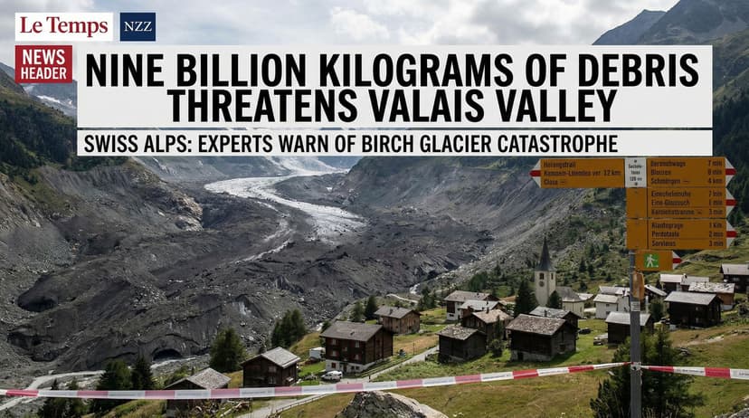 Nine Billion Kilograms of Debris Threatens Valais Valley