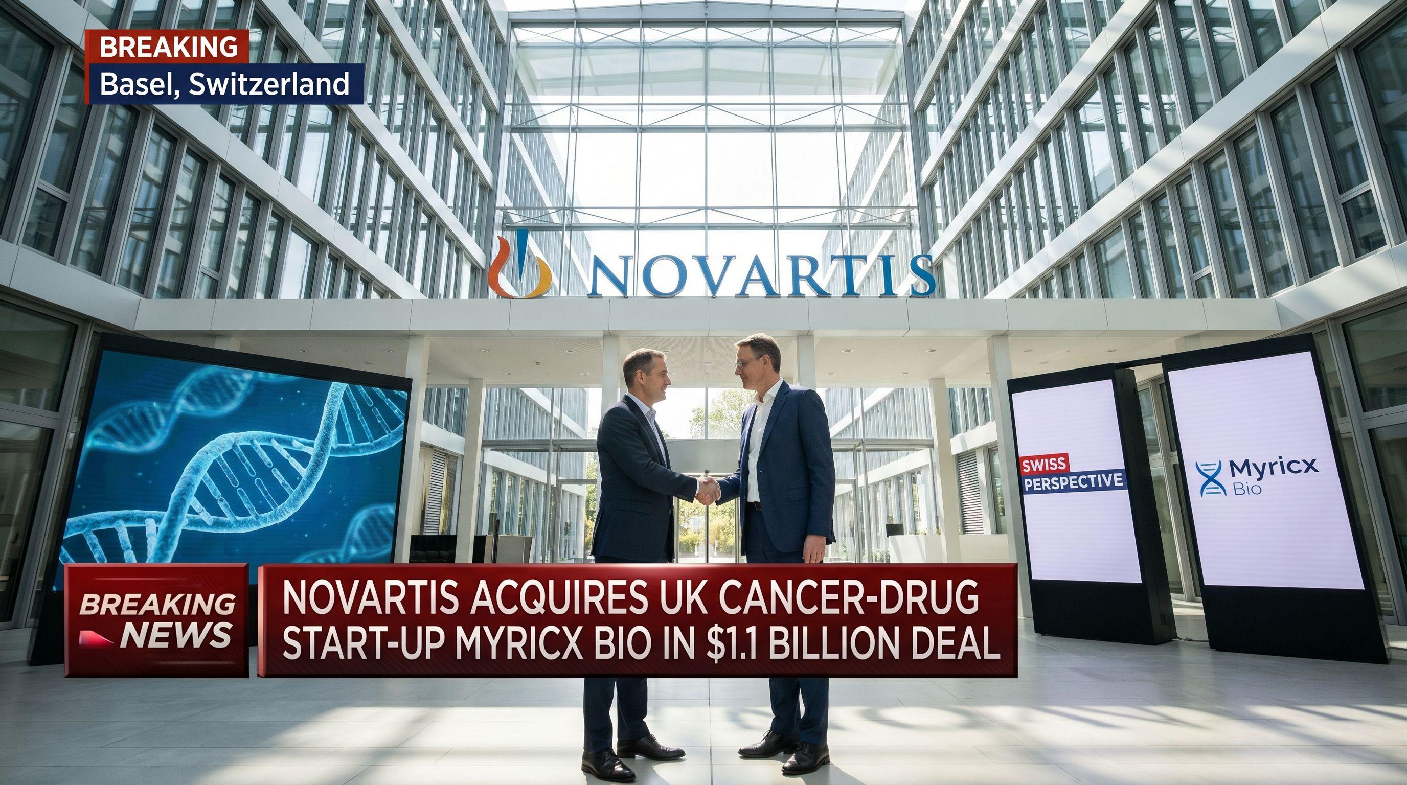 Novartis Acquires UK Cancer-Drug Start-up Myricx Bio in $1.1 Billion Deal