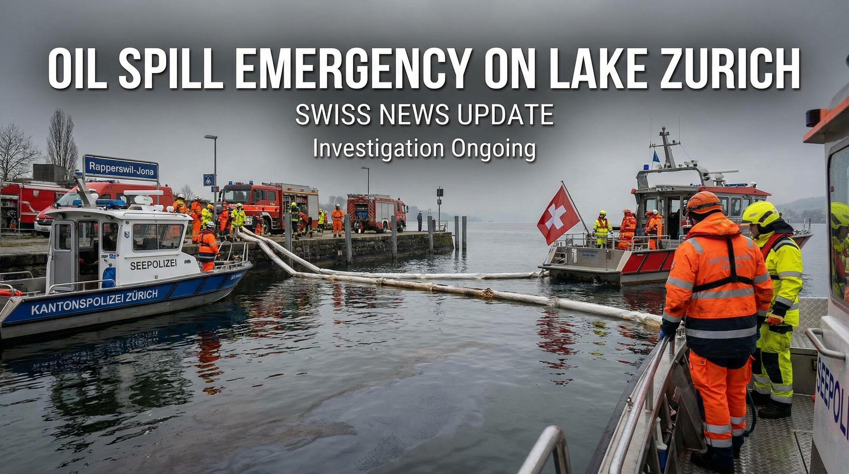 Oil Spill Emergency on Lake Zurich