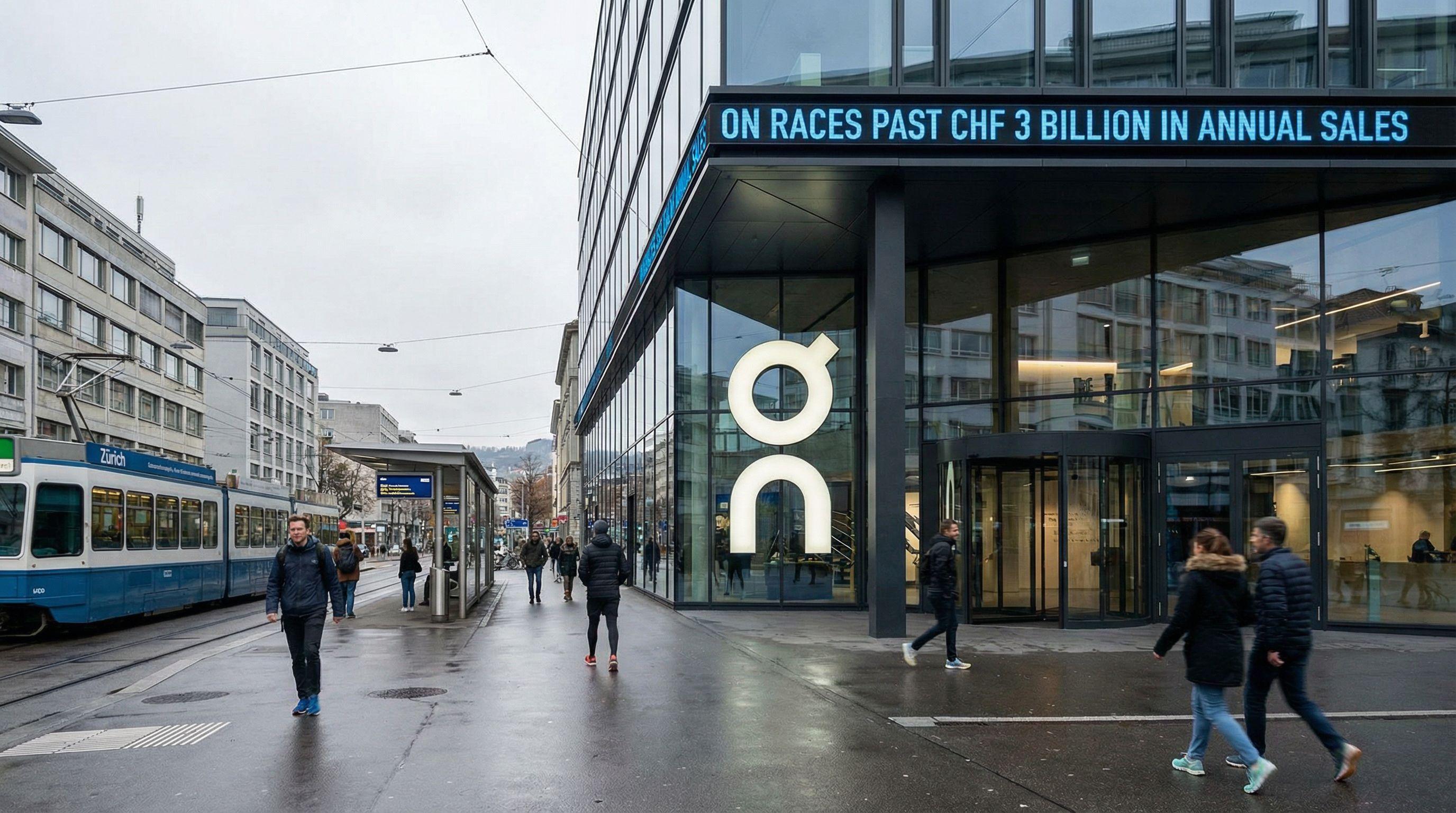 Swiss Shoemaker 'On' Races Past CHF 3 Billion in Annual Sales