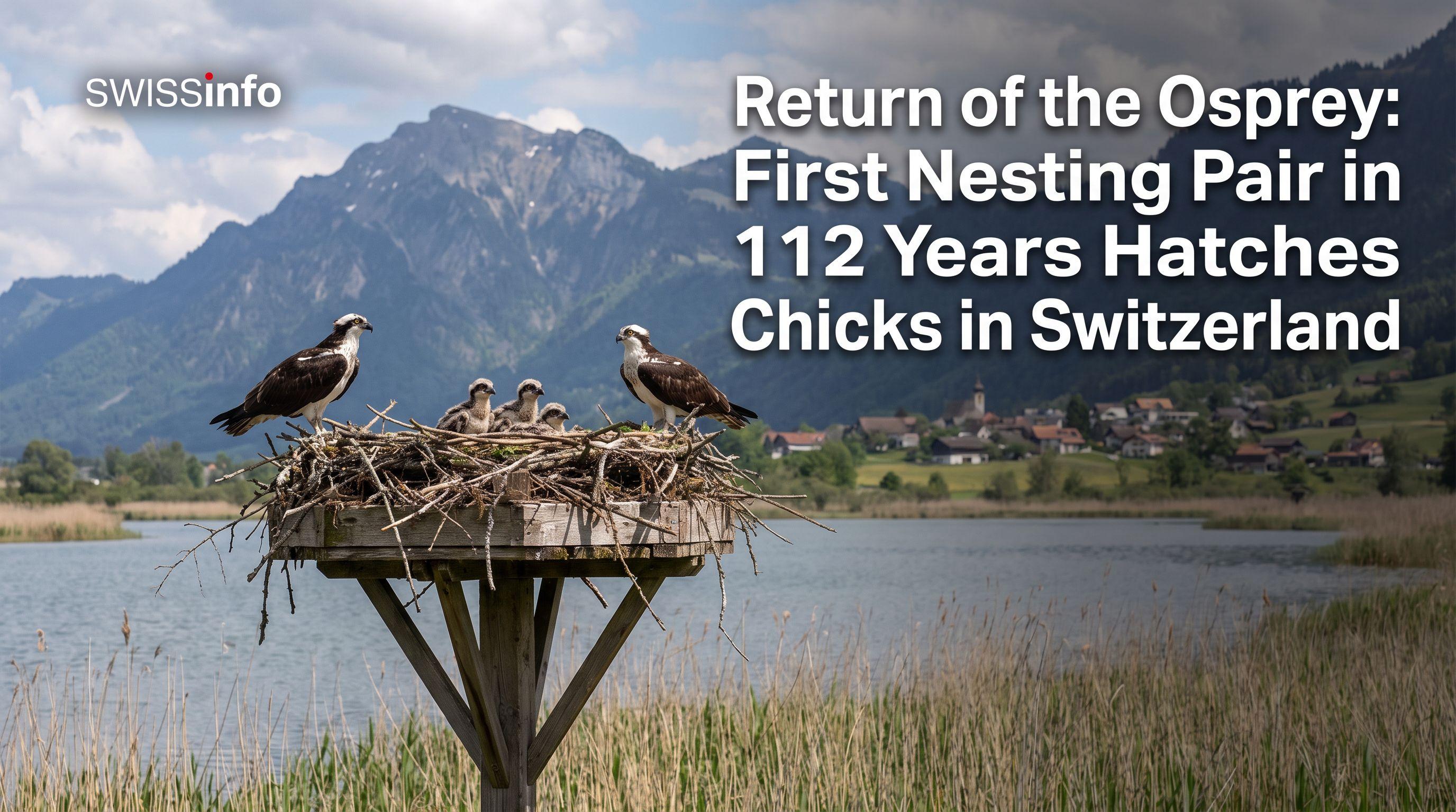 Return of the Osprey: First Nesting Pair in 112 Years Hatches Chicks in Switzerland