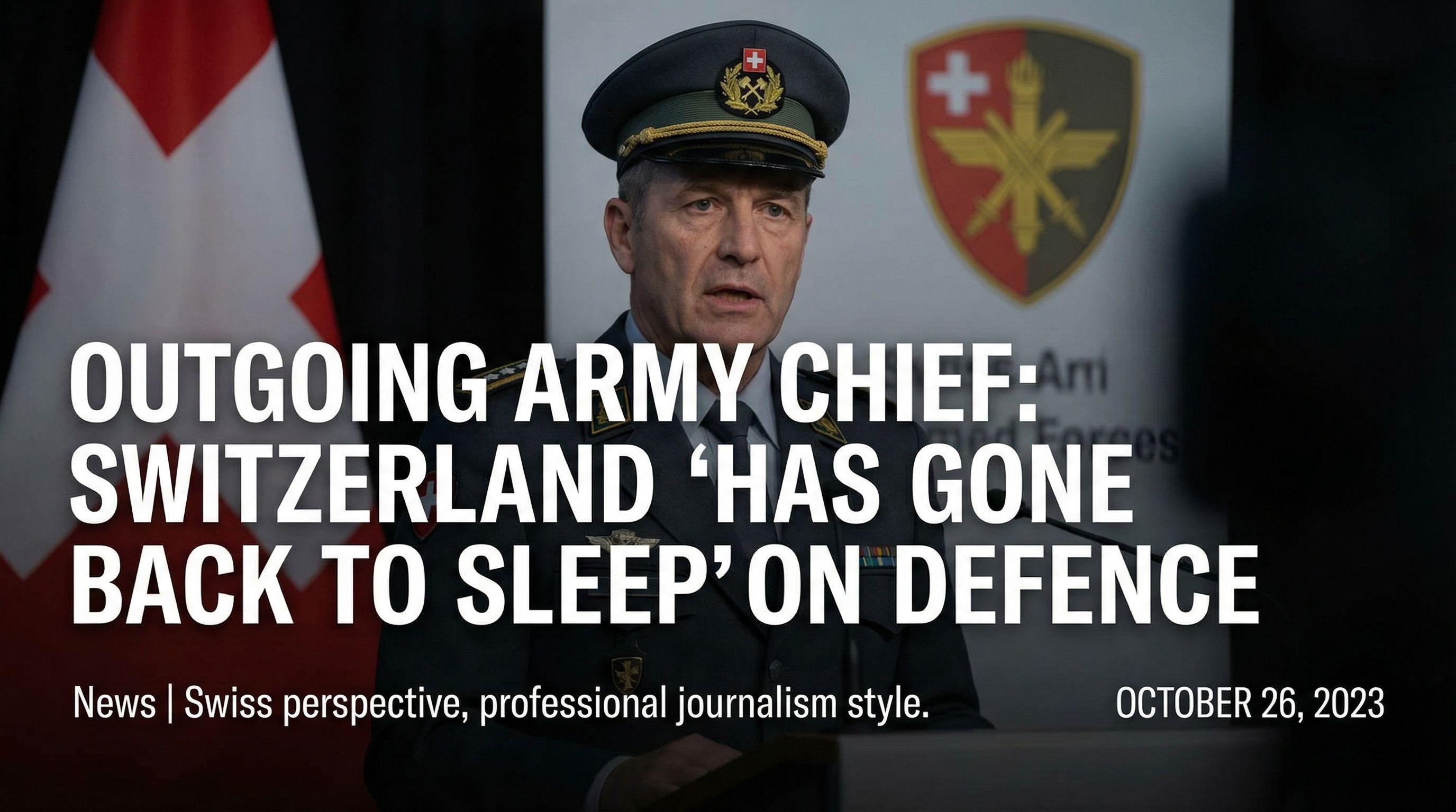 Outgoing Army Chief: Switzerland 'Has Gone Back to Sleep' on Defence