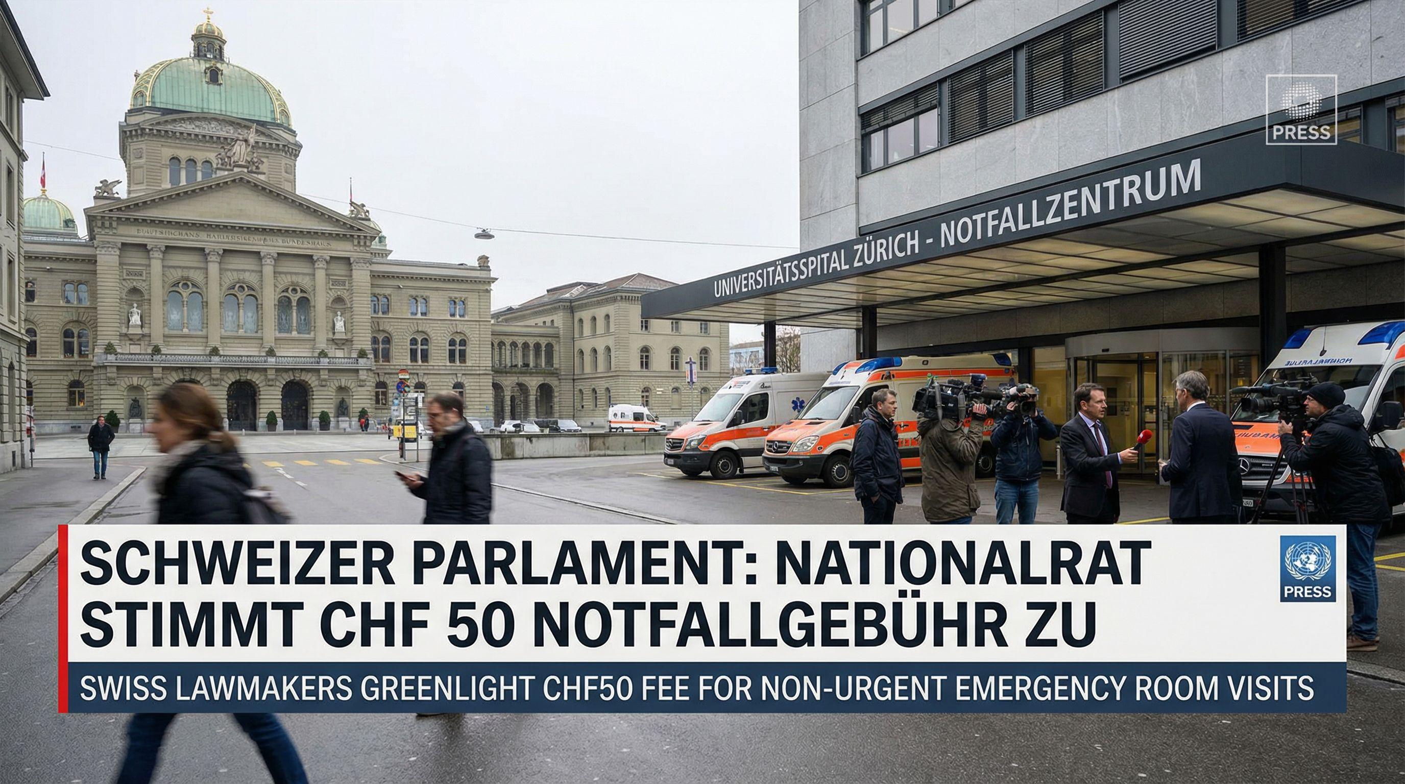 Swiss Lawmakers Greenlight CHF50 Fee for Non-Urgent Emergency Room Visits