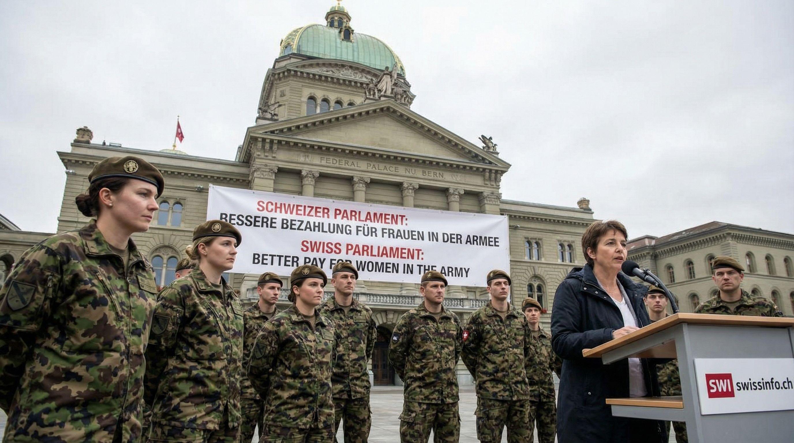 Swiss Parliament Backs Motion for Better Pay for Women in the Army