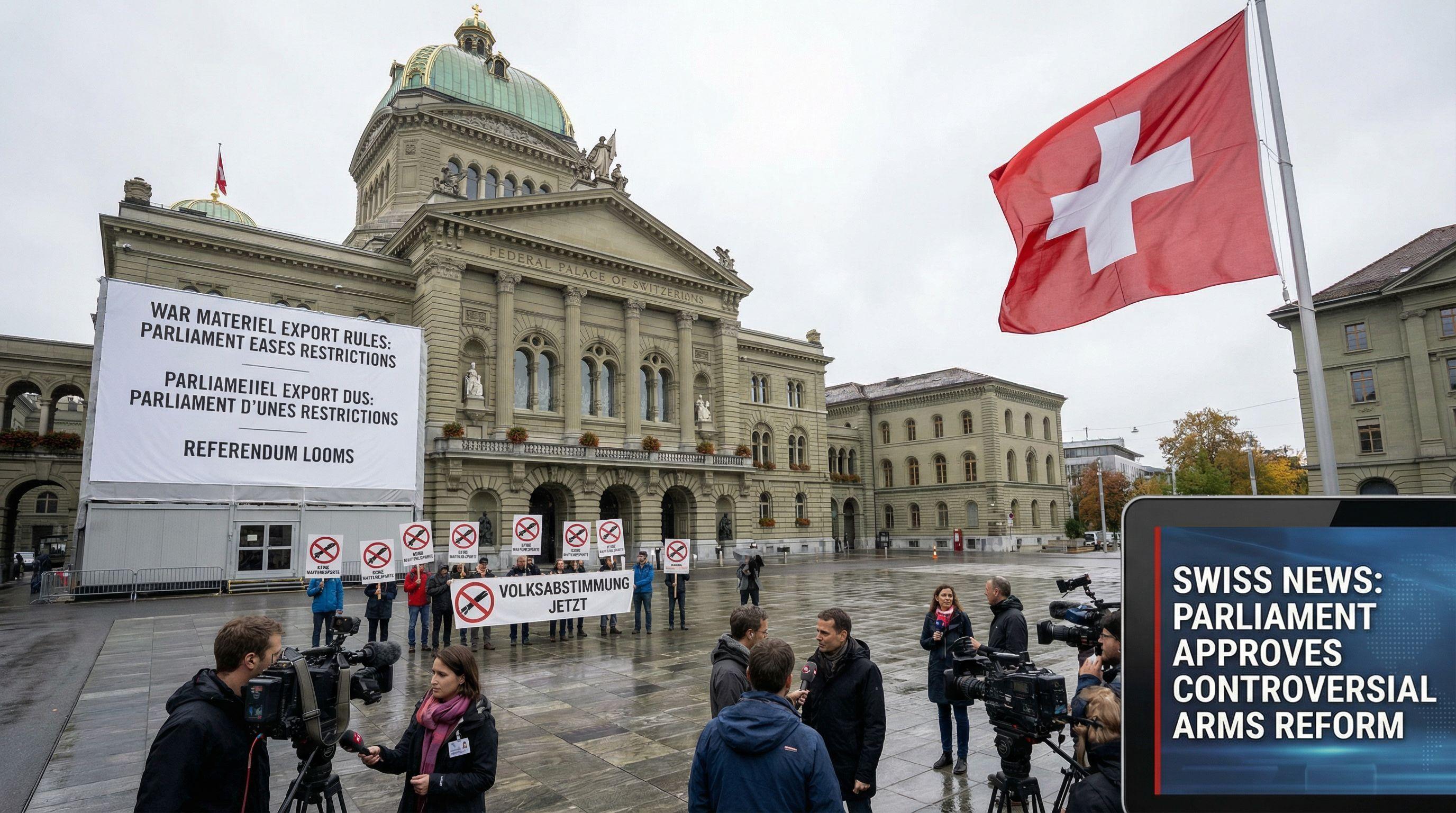 Parliament Eases War Materiel Export Rules, Referendum Looms