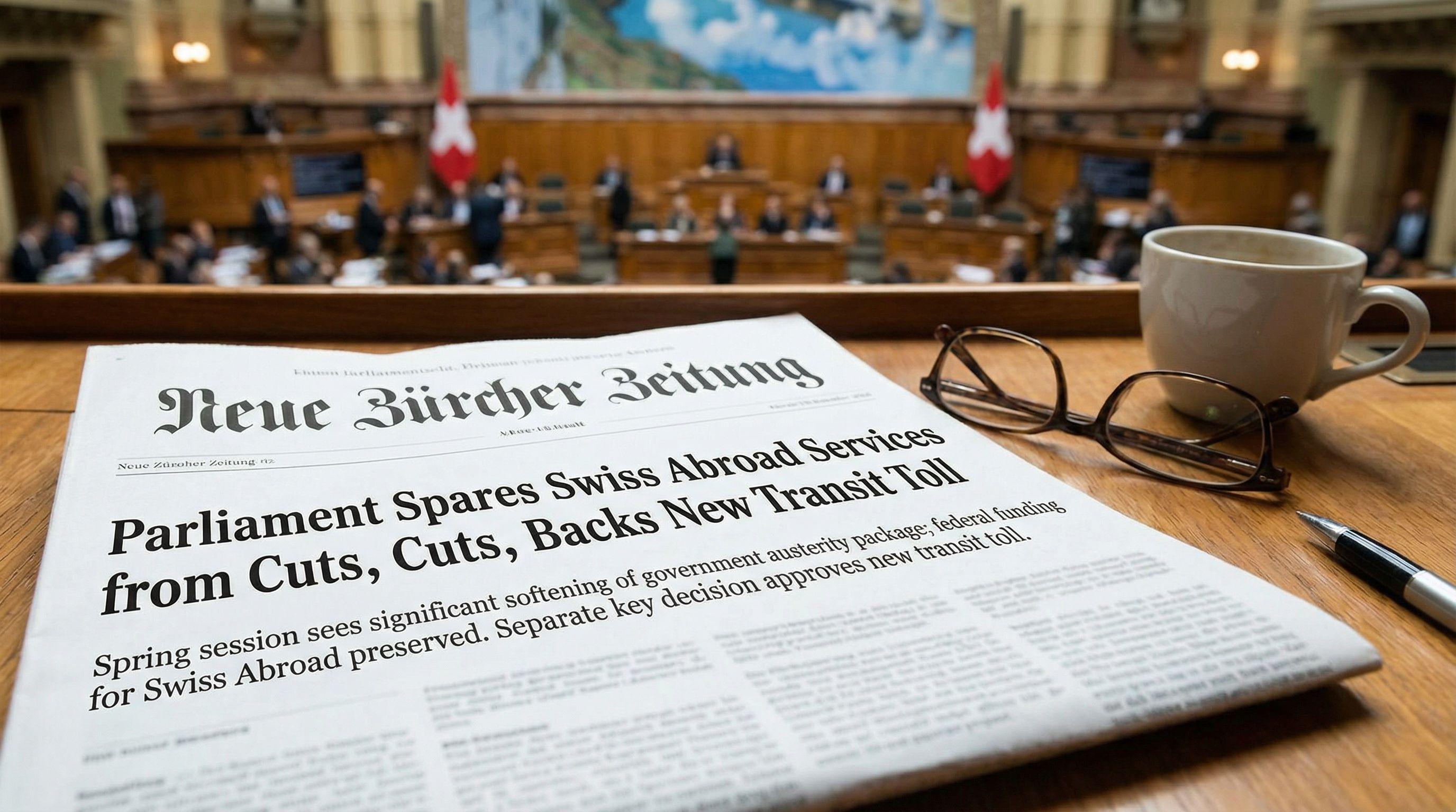 Parliament Spares Swiss Abroad Services from Cuts, Backs New Transit Toll