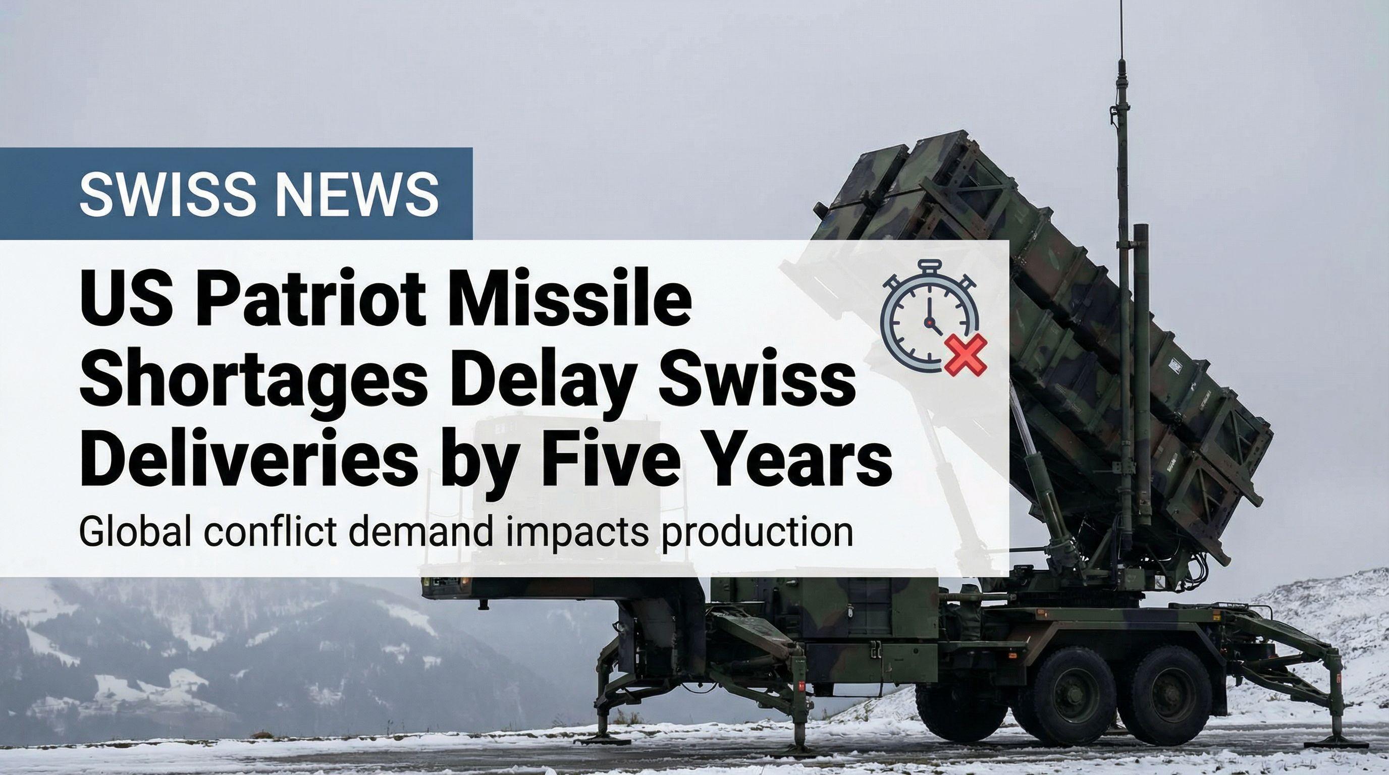 US Patriot Missile Shortages Delay Swiss Deliveries by Five Years
