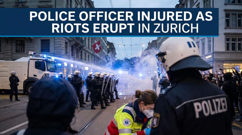 Police Officer Injured as Riots Erupt in Zurich