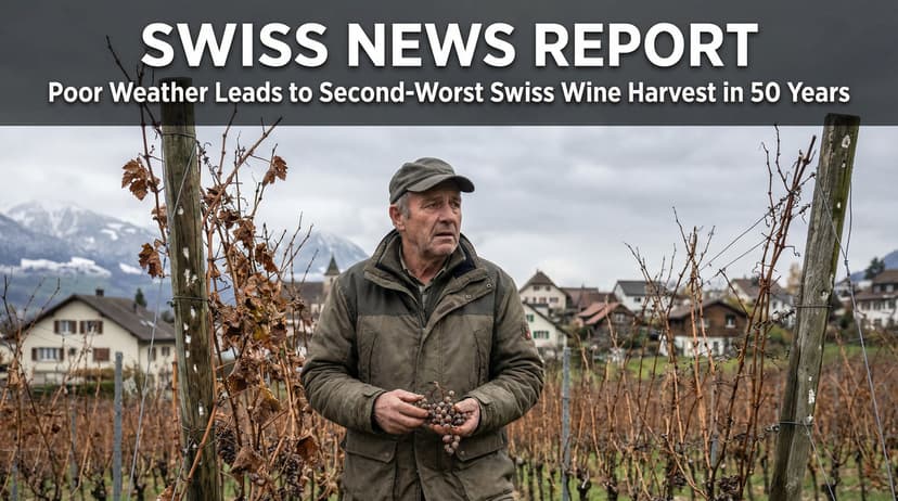 Poor Weather Leads to Second-Worst Swiss Wine Harvest in 50 Years