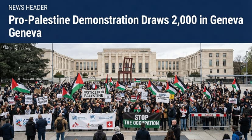 Pro-Palestine Demonstration Draws 2,000 in Geneva