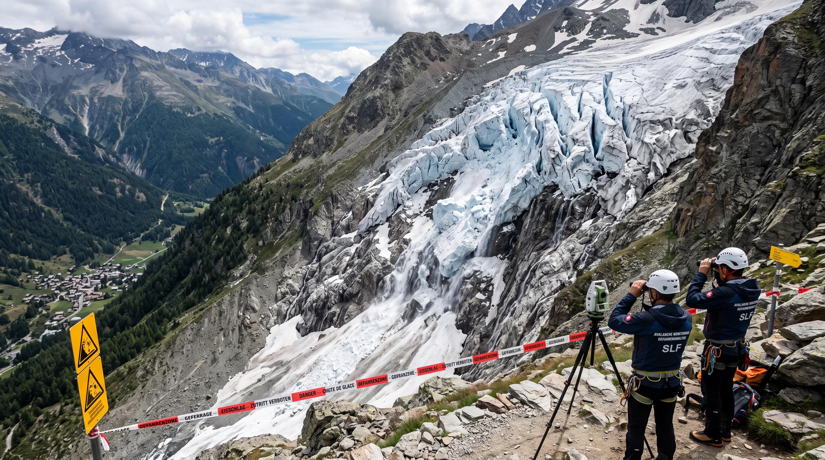 Monitoring intensified after icefalls from glacier above Randa