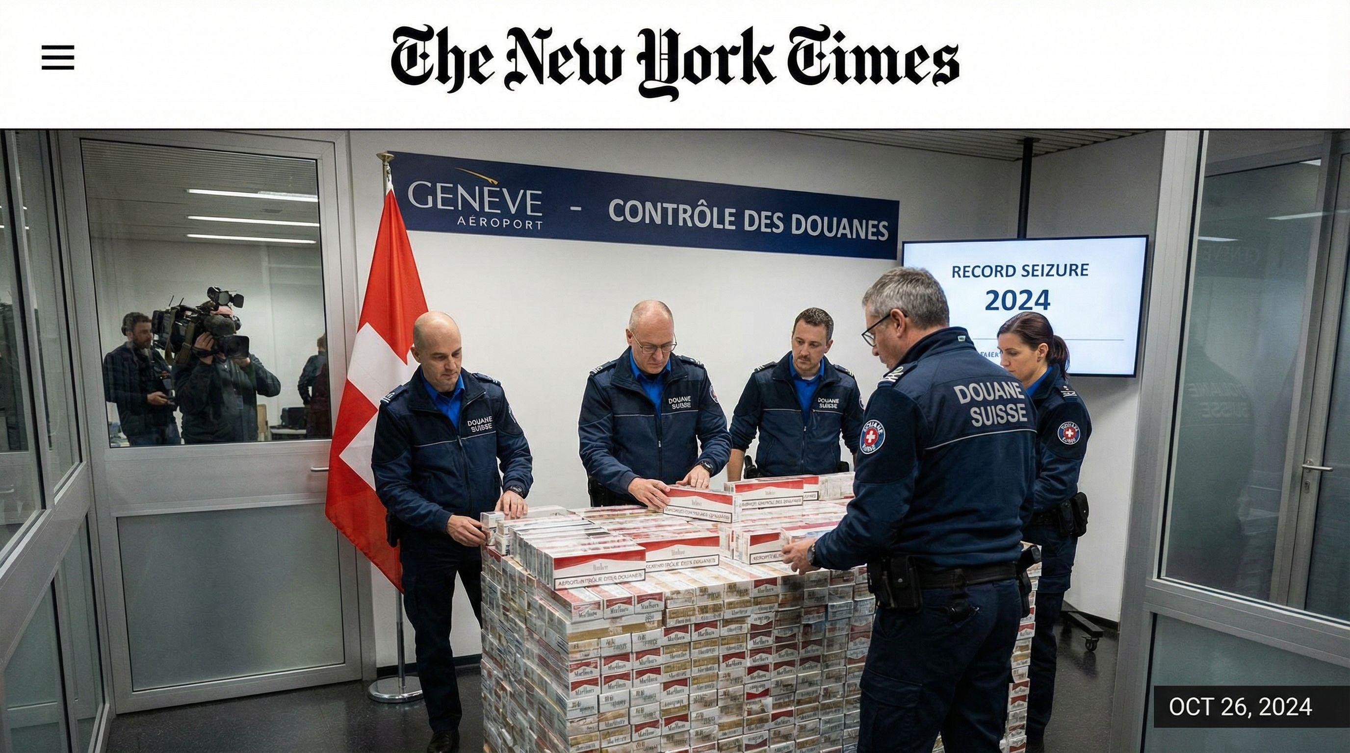 Record Cigarette Smuggling Surge at Swiss Airports