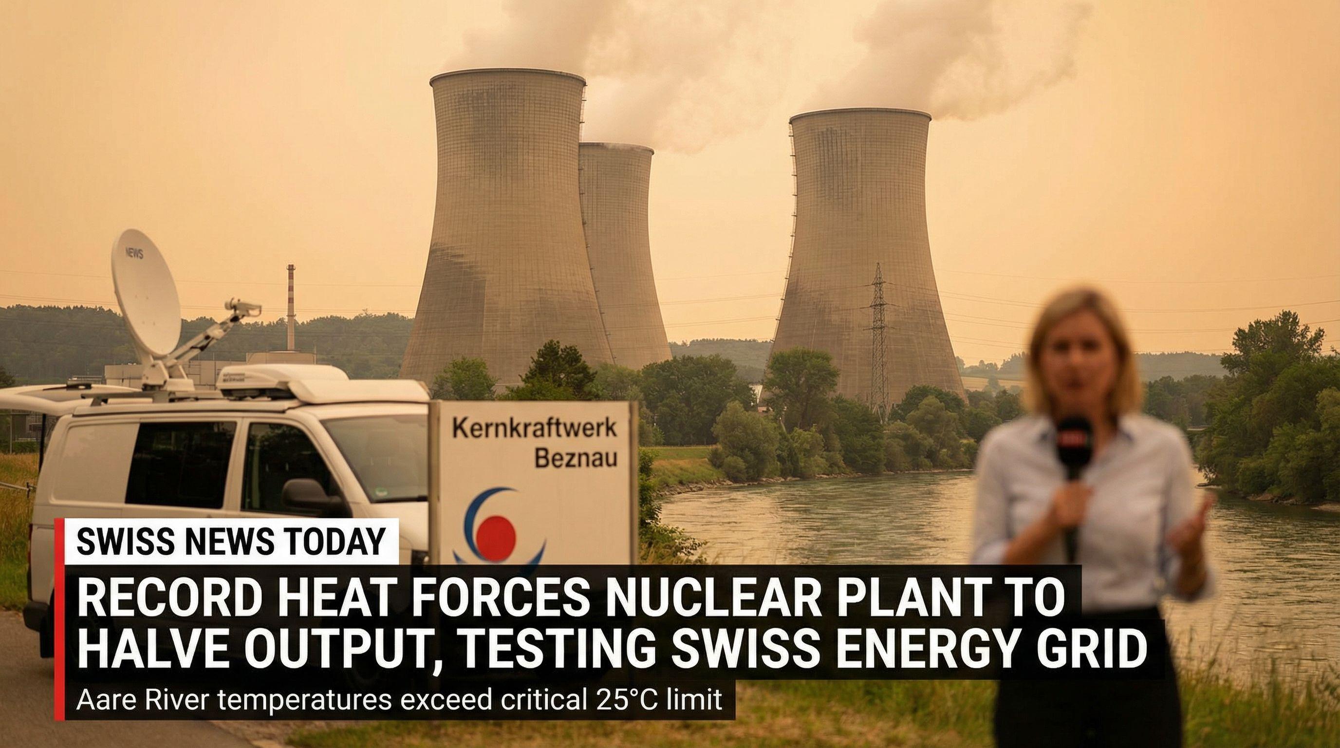 Record Heat Forces Nuclear Plant to Halve Output, Testing Swiss Energy Grid