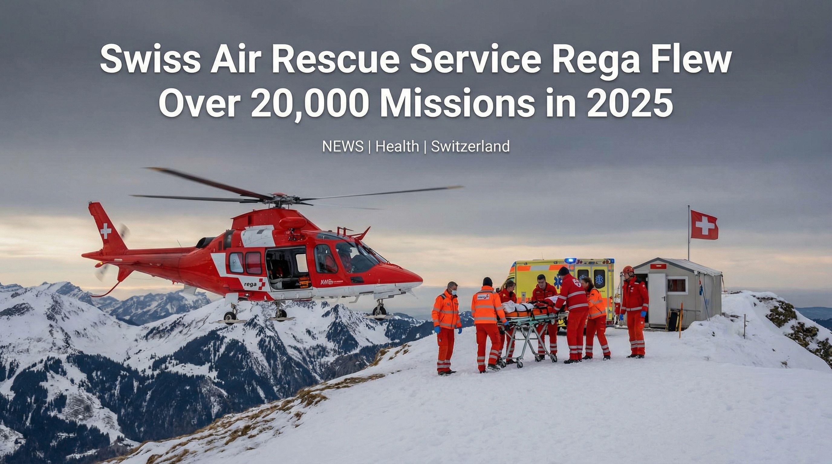 Swiss Air Rescue Service Rega Flew Over 20,000 Missions in 2025