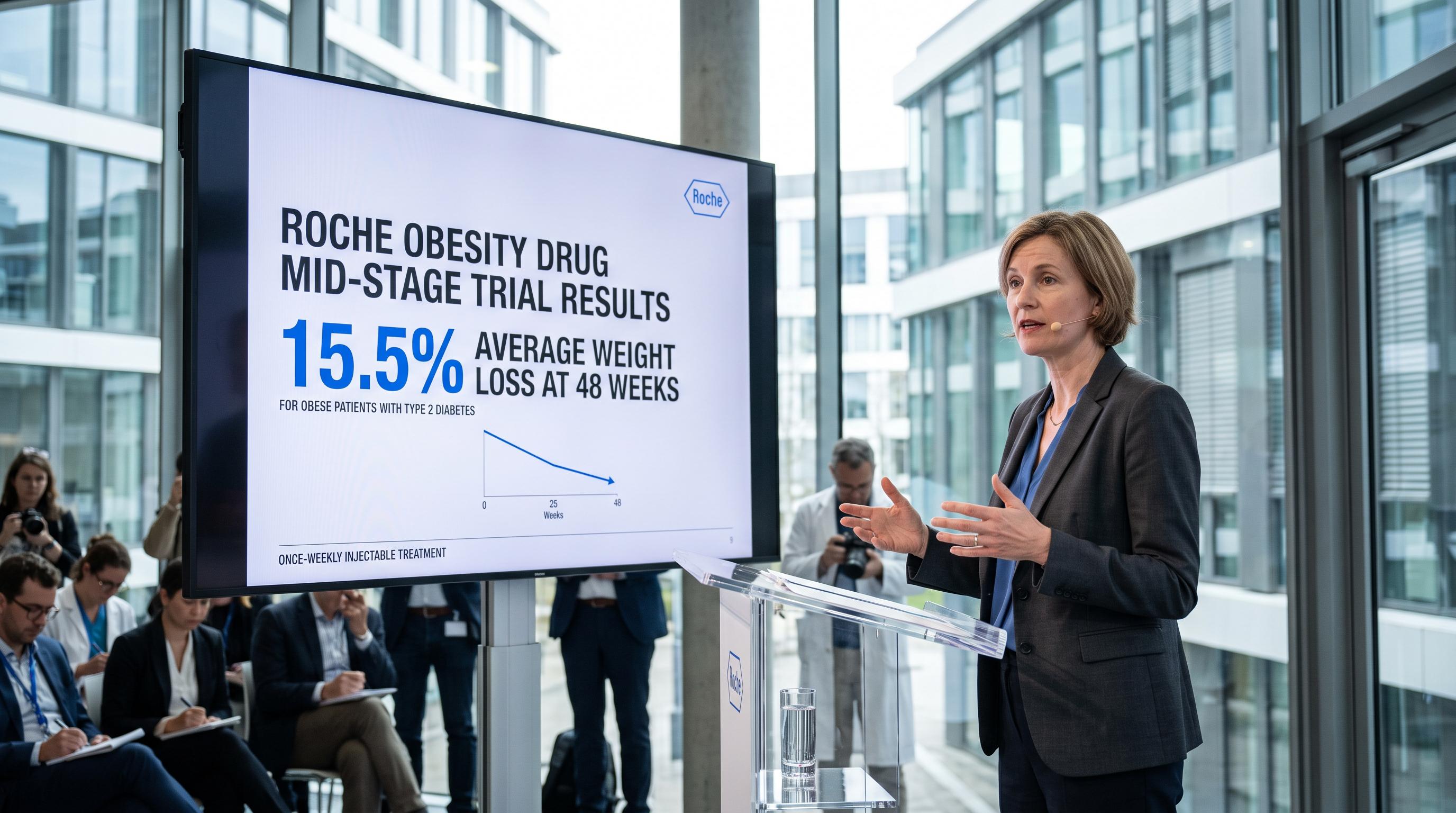 Roche obesity drug produces 15.5% weight loss in mid-stage trial