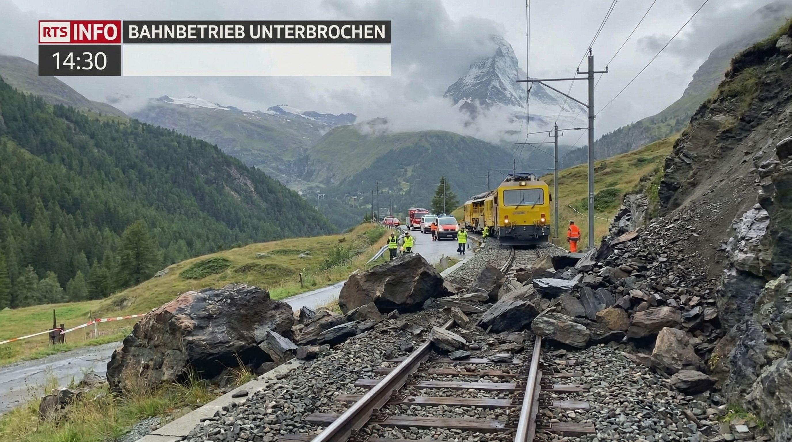 Rockfall Disrupts Zermatt Rail Connection Again