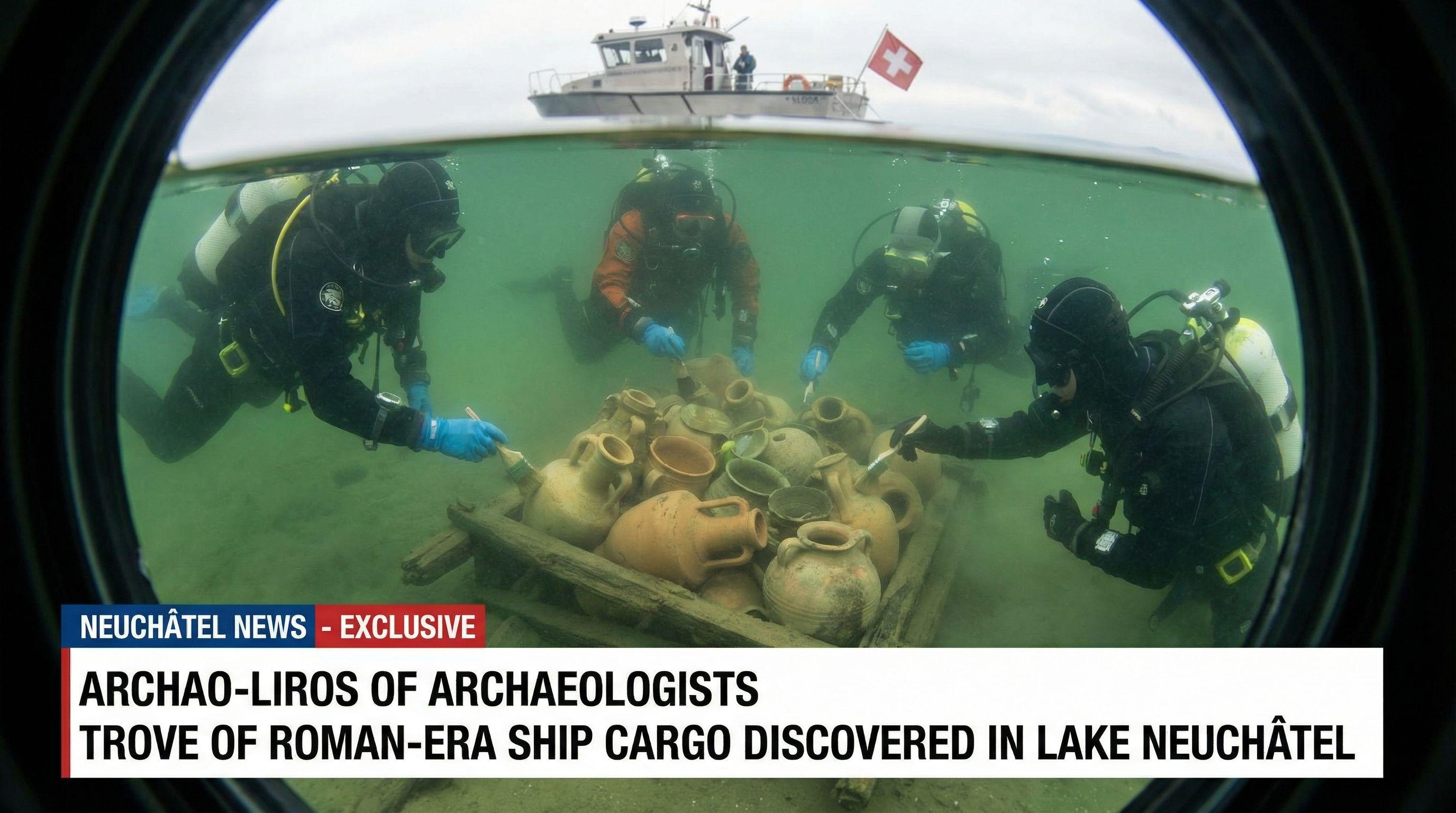 Trove of Roman-Era Ship Cargo Discovered in Lake Neuchâtel