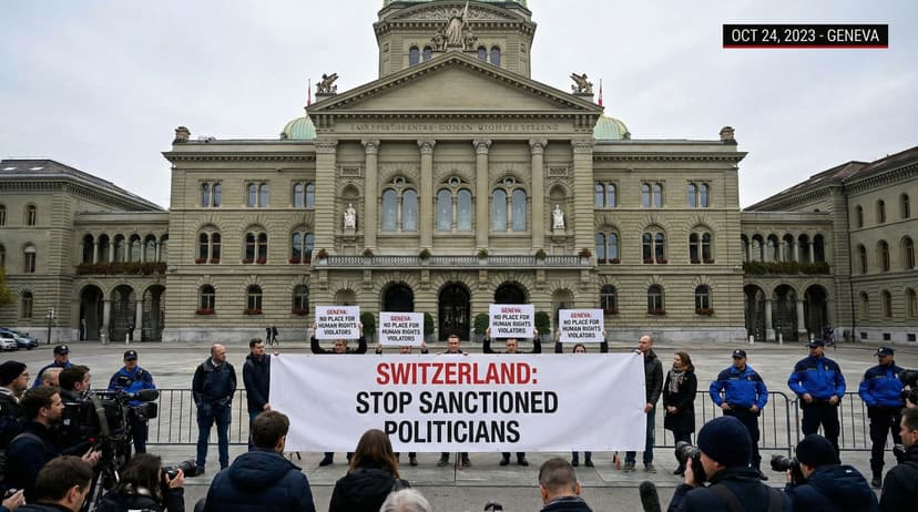 Russian Opposition Protests Sanctioned Politicians' Geneva Visit