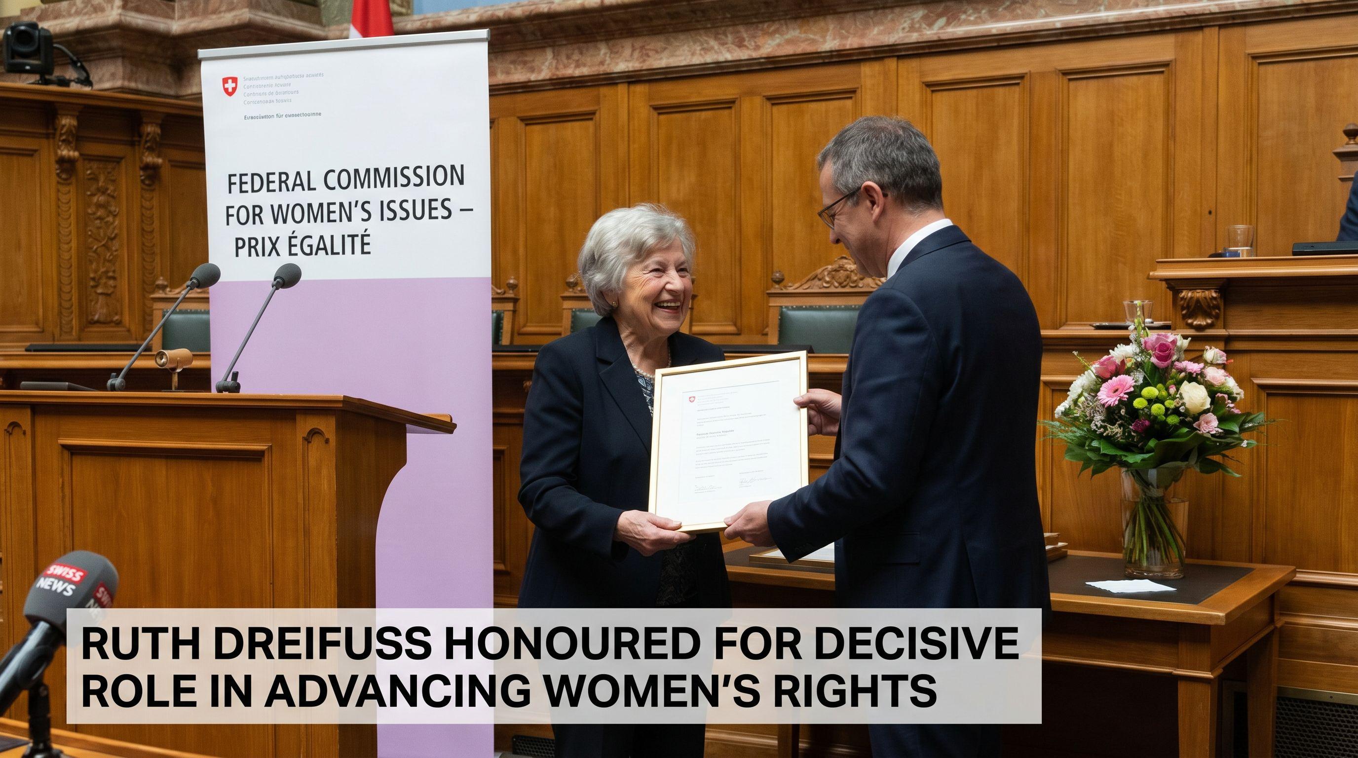 Former Swiss President Ruth Dreifuss Honoured for Decisive Role in Advancing Women's Rights