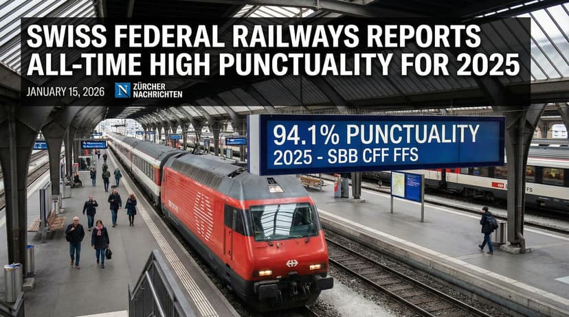 Swiss Federal Railways Reports All-Time High Punctuality for 2025