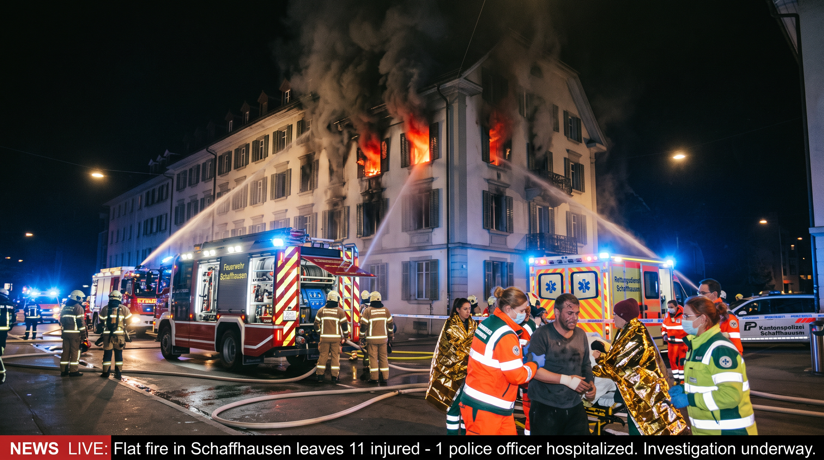 Flat fire in Schaffhausen leaves 11 injured
