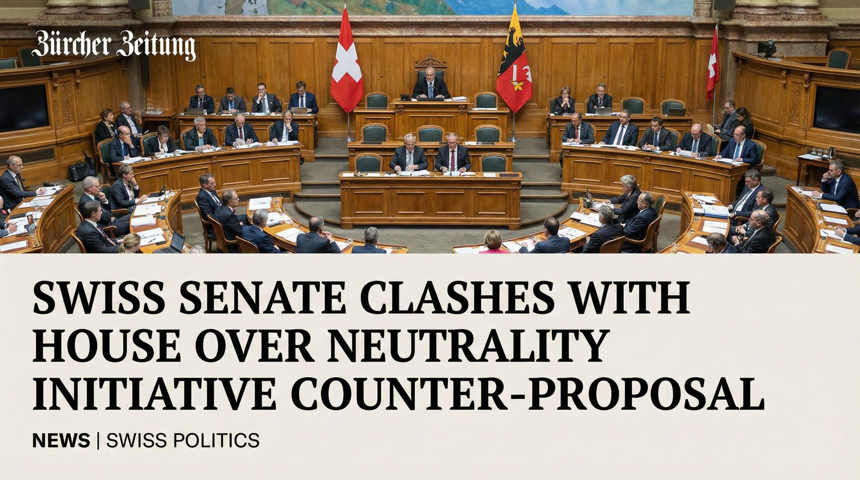Swiss Senate Clashes With House Over Neutrality Initiative Counter-Proposal