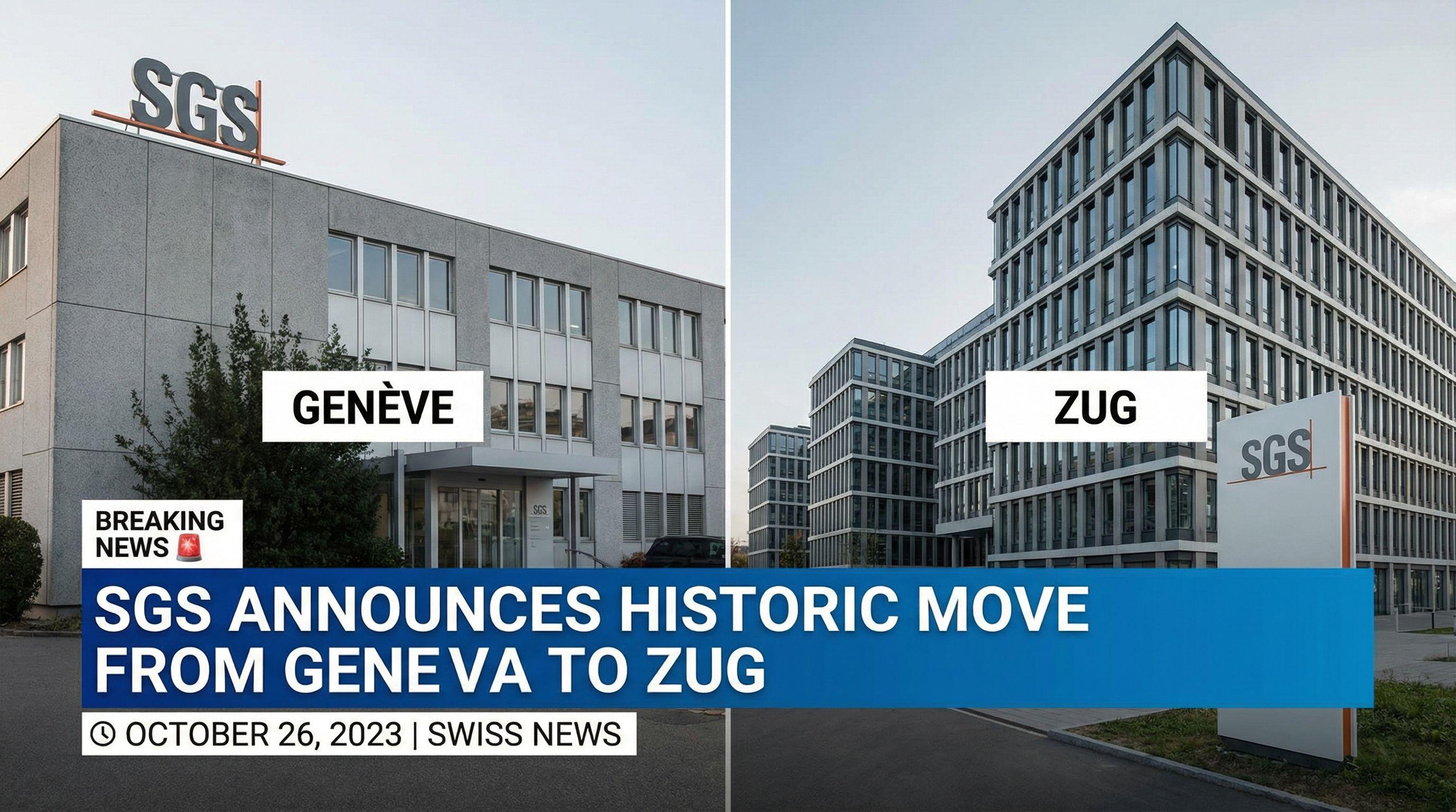 SGS Announces Historic Move from Geneva to Zug