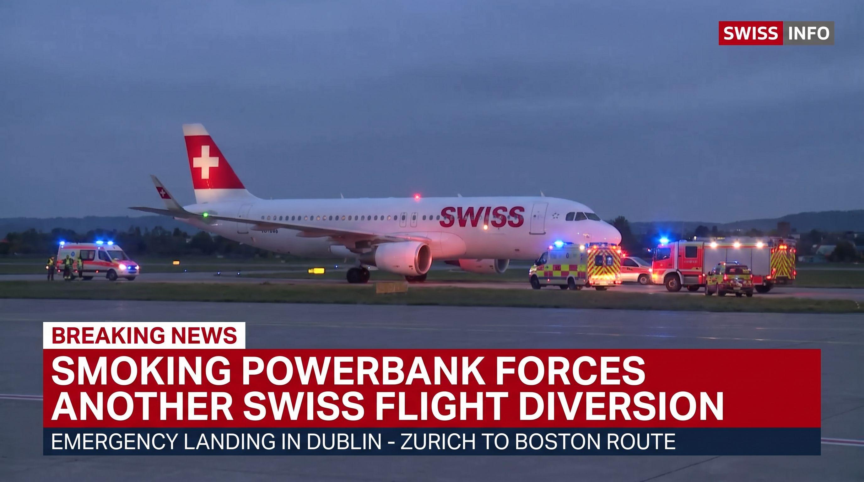 Smoking Powerbank Forces Another SWISS Flight Diversion