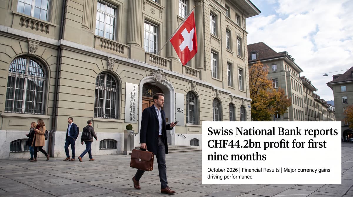 Swiss National Bank reports CHF44.2bn profit for first nine months