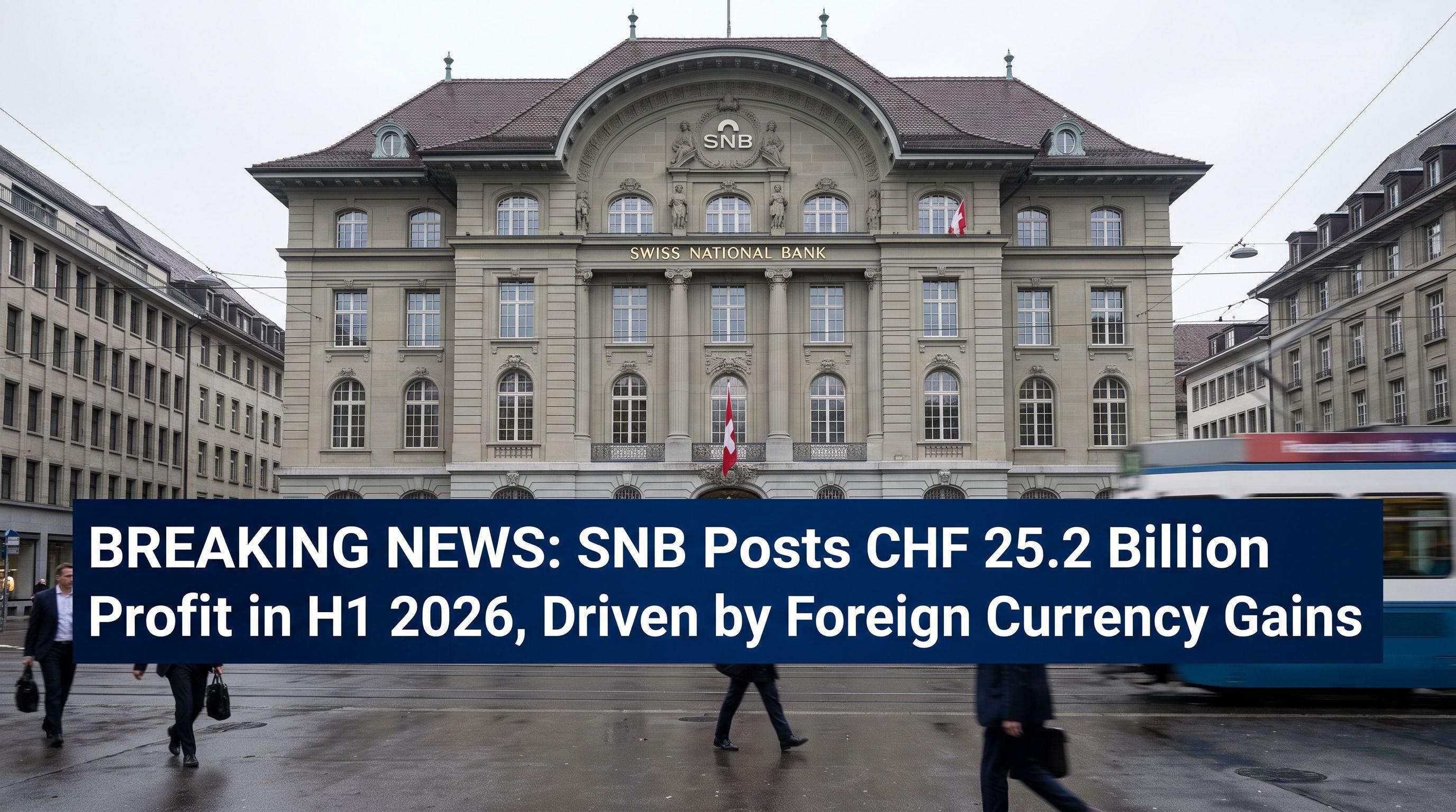 Swiss National Bank Posts CHF 25.2 Billion Profit in First Half of Year