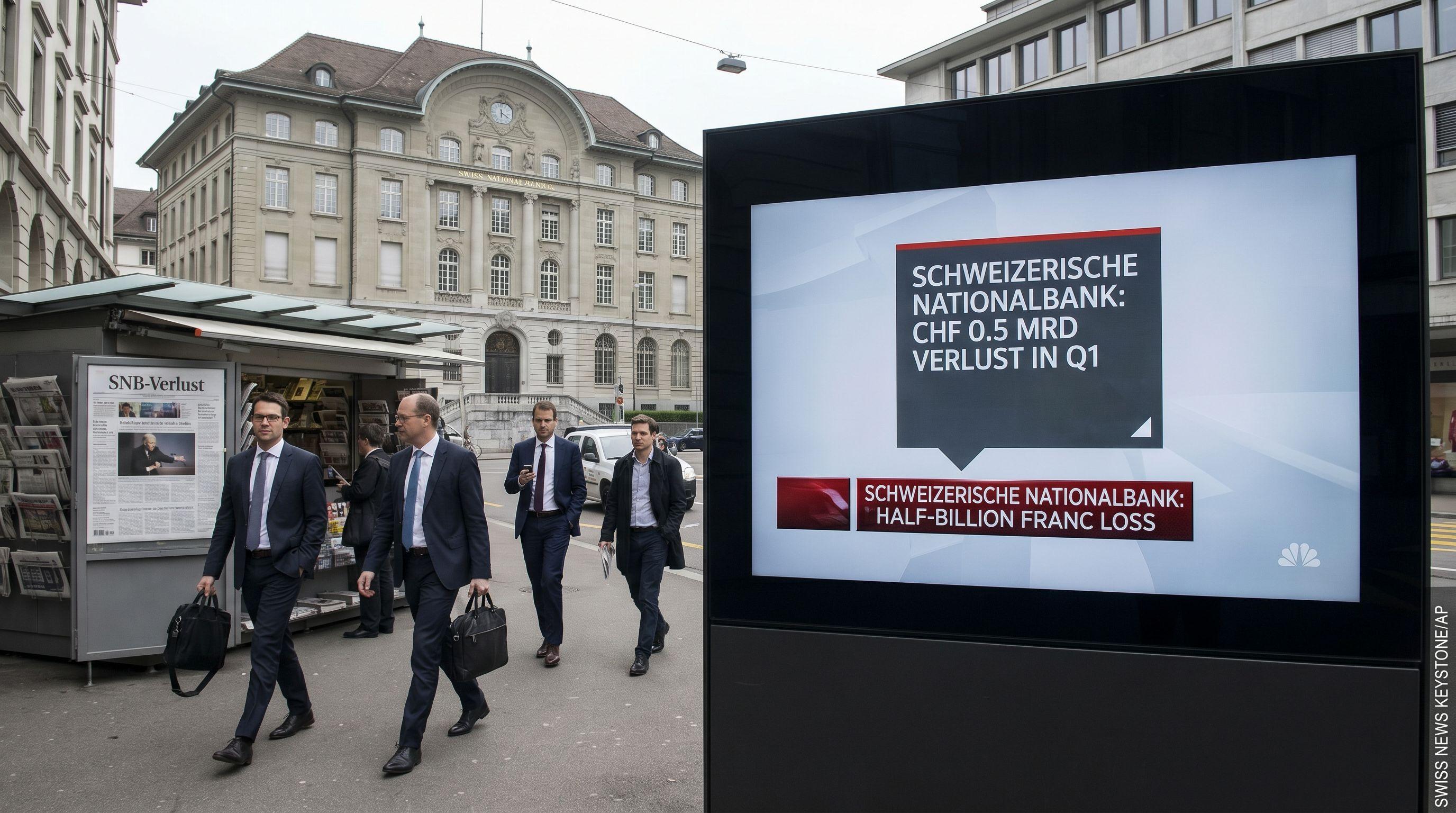 Swiss National Bank Reports Half-Billion Franc Loss in First Quarter