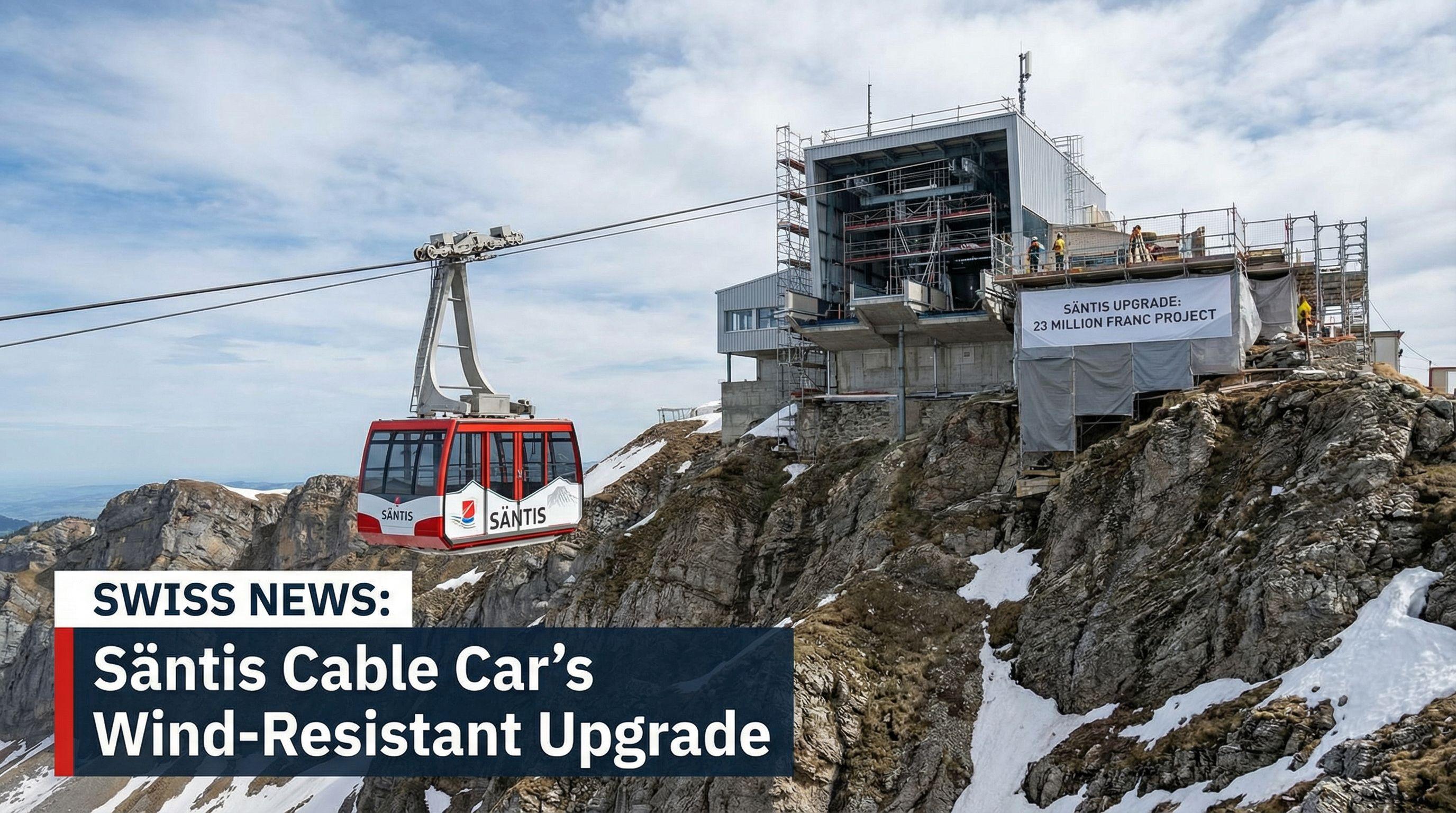 Säntis Cable Car's 23 Million Franc Wind-Resistant Upgrade
