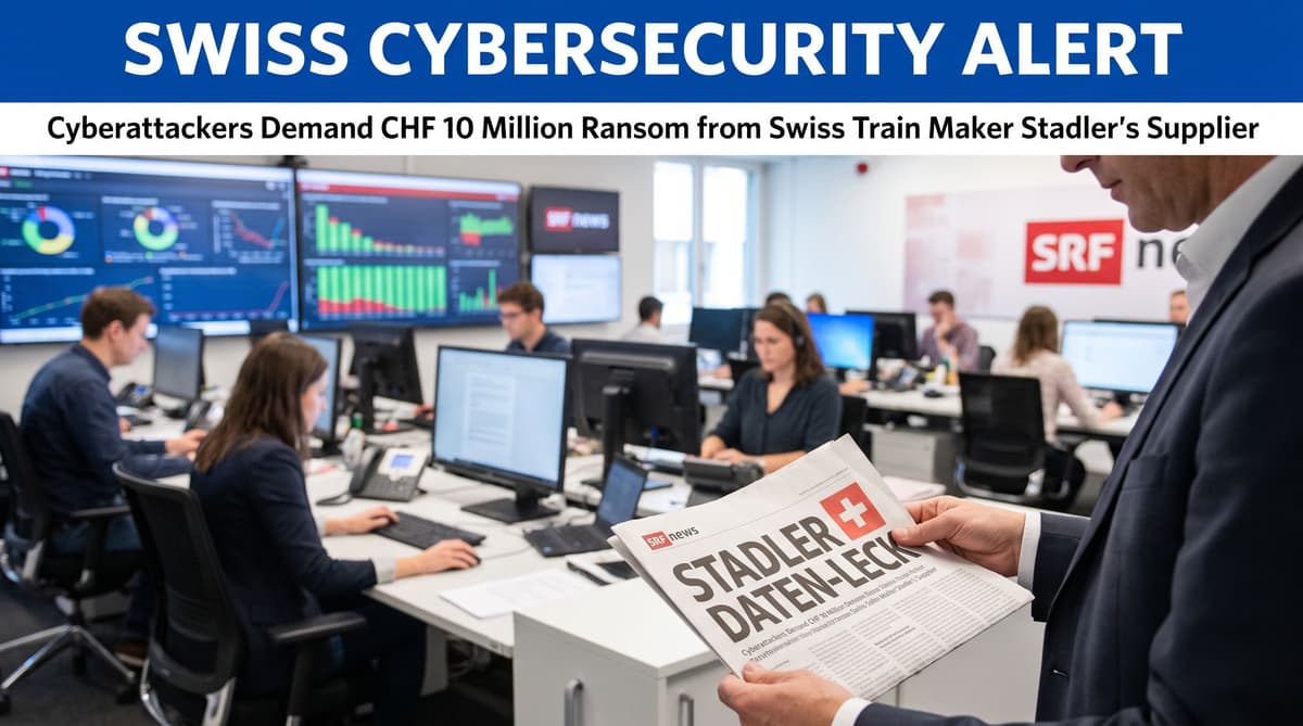 Cyberattackers Demand CHF 10 Million Ransom from Swiss Train Maker Stadler's Supplier