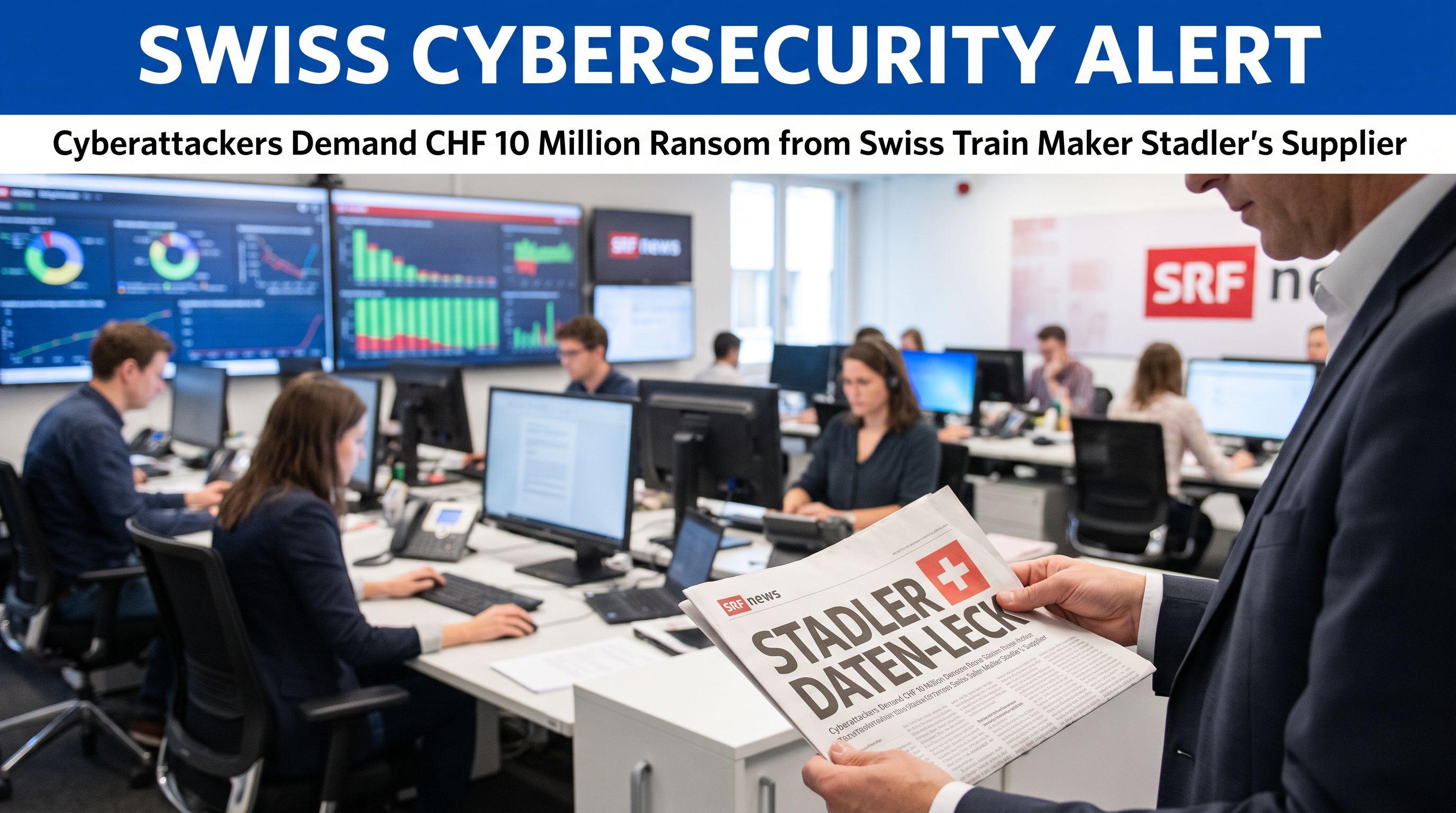 Cyberattackers Demand CHF 10 Million Ransom from Swiss Train Maker Stadler's Supplier