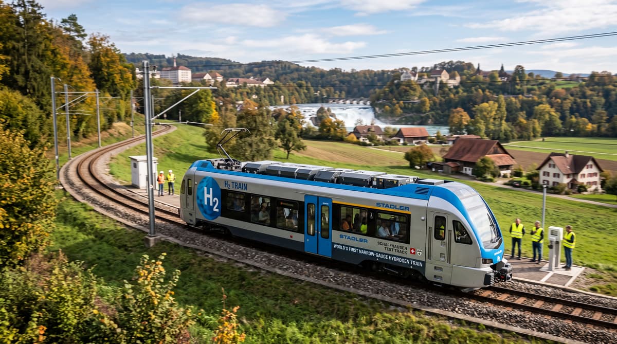 Stadler tests world’s first narrow-gauge hydrogen train
