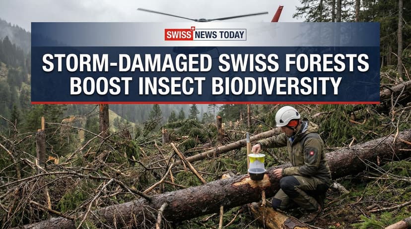 Storm-damaged Swiss forests boost insect biodiversity