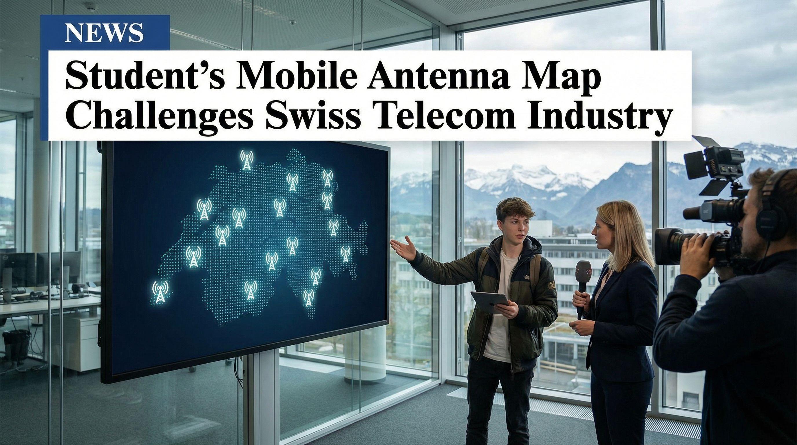 Student's Mobile Antenna Map Challenges Swiss Telecom Industry