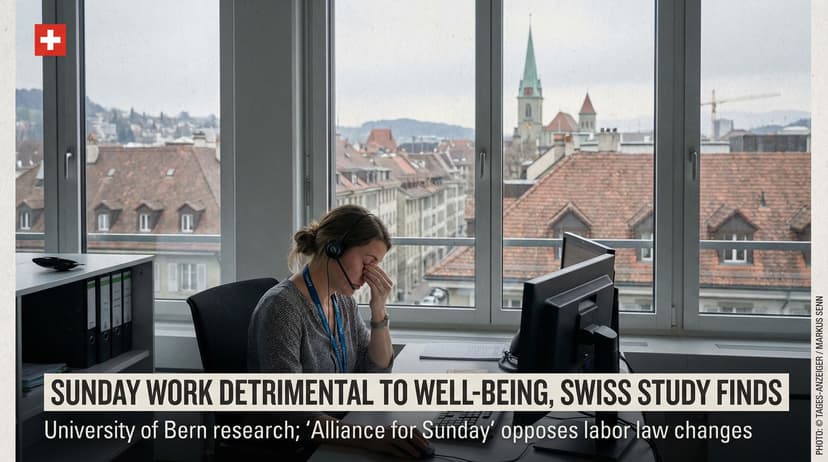 Sunday Work Detrimental to Well-being, Swiss Study Finds