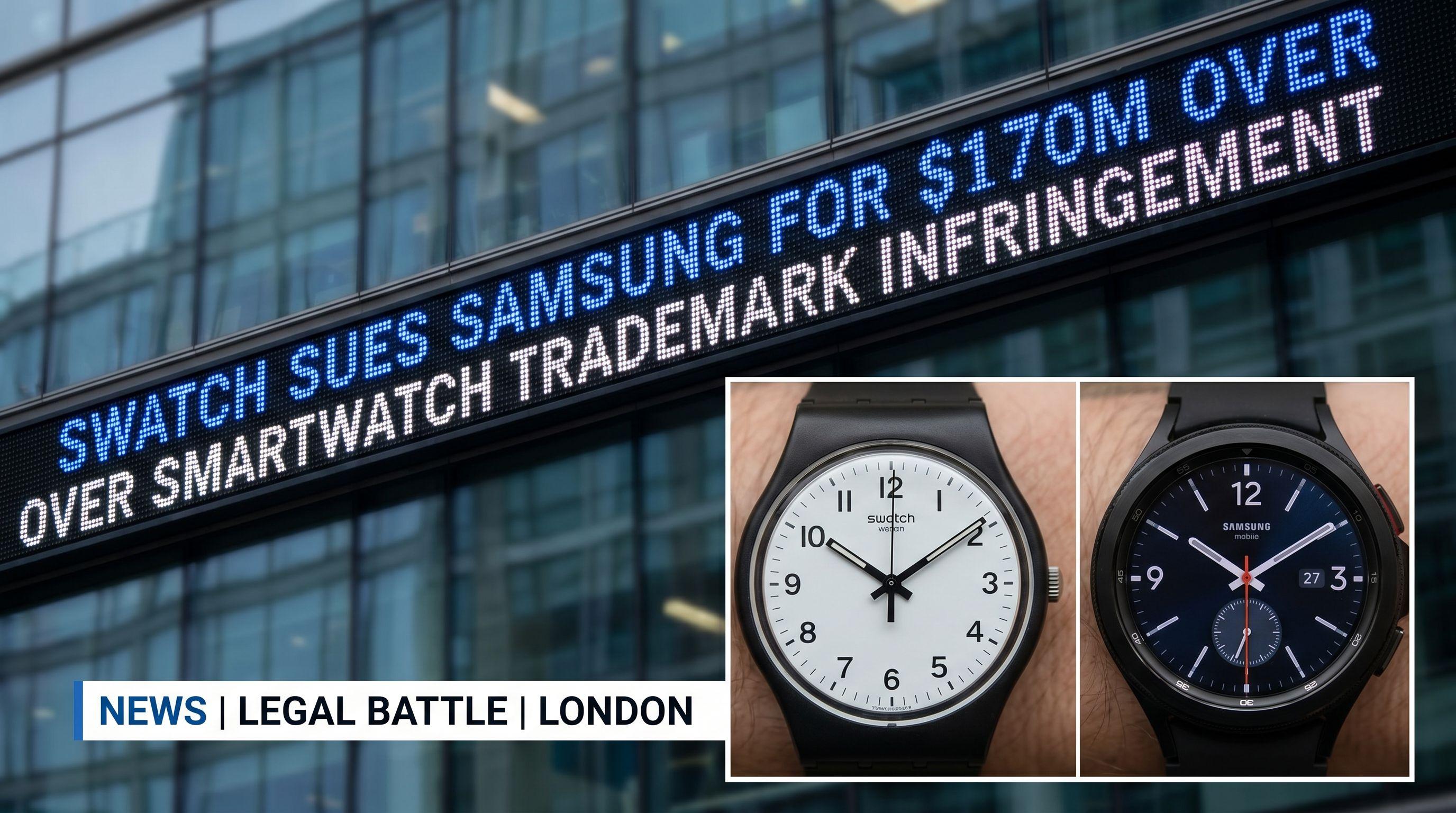 Swatch Sues Samsung for $170M Over Alleged Smartwatch Trademark Infringement