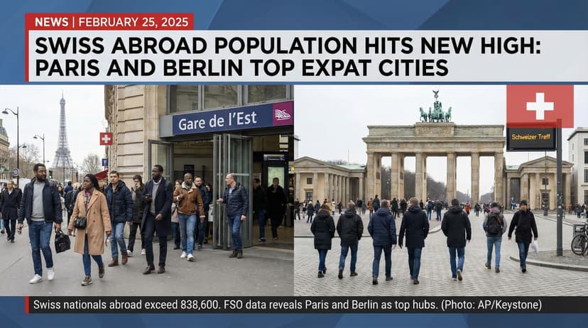 Swiss Abroad Population Hits New High: Paris and Berlin Top Expat Cities