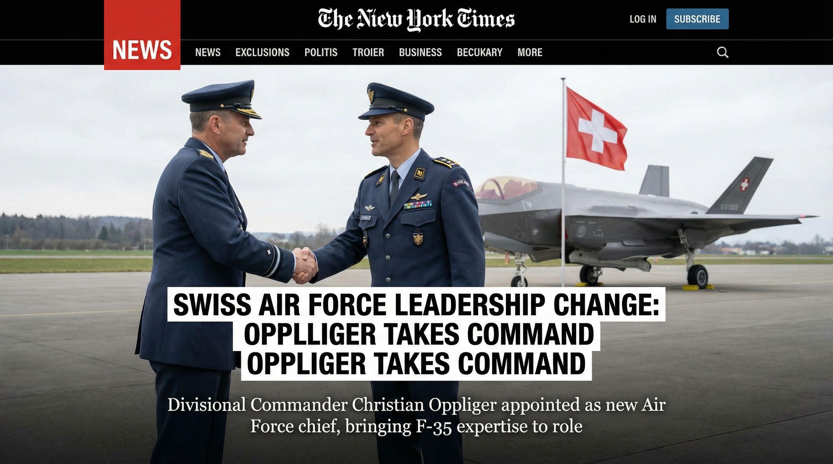 Swiss Air Force Leadership Change: Oppliger Takes Command