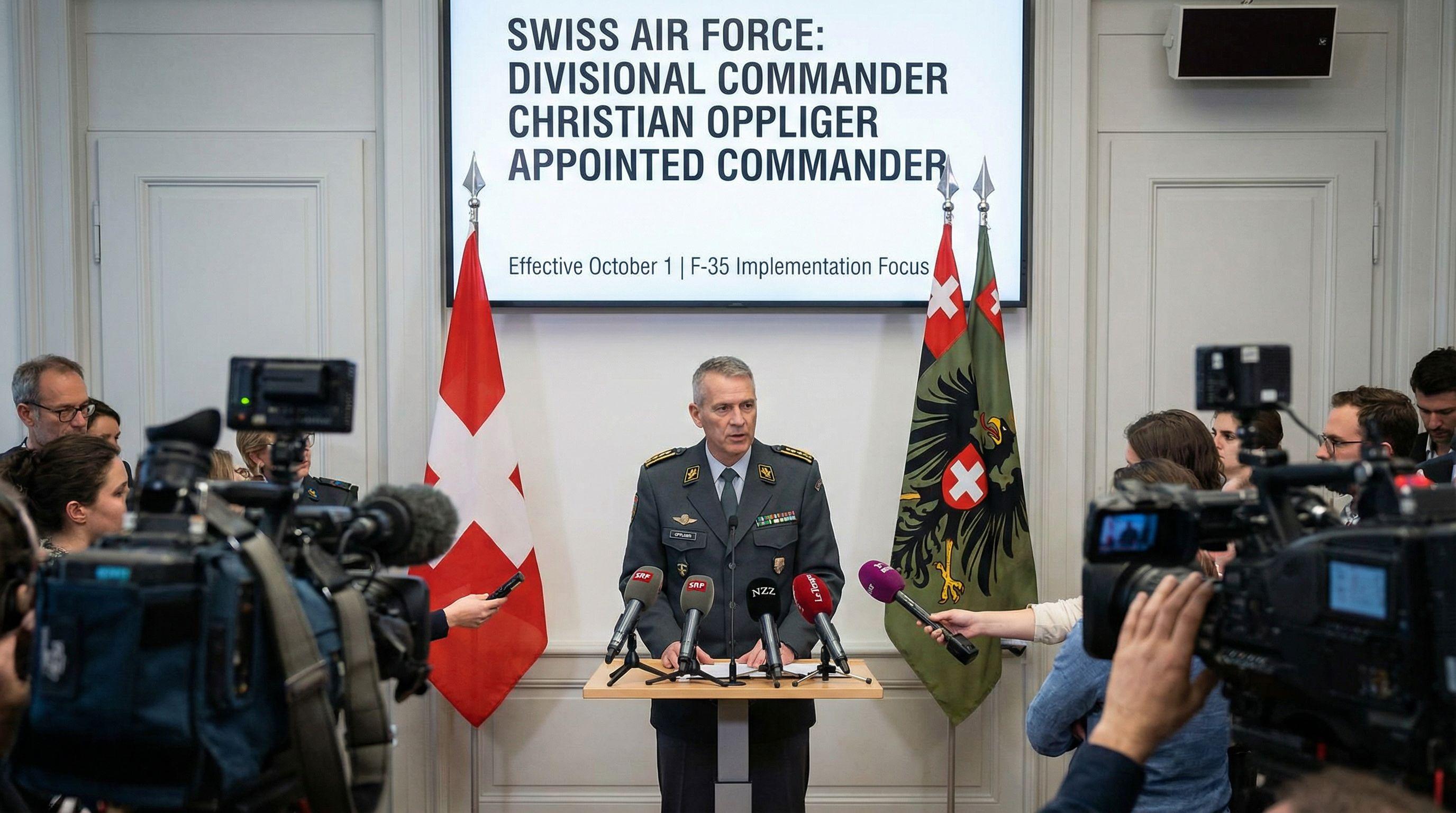 Swiss Air Force Names Christian Oppliger as New Commander