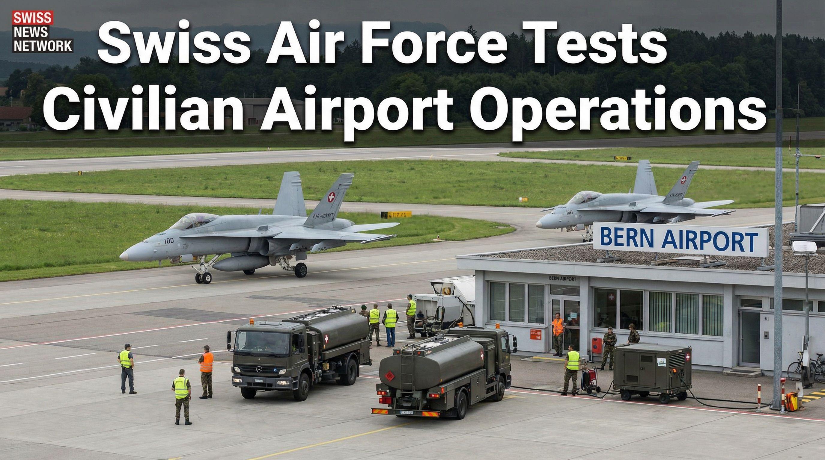 Swiss Air Force Tests Civilian Airport Operations
