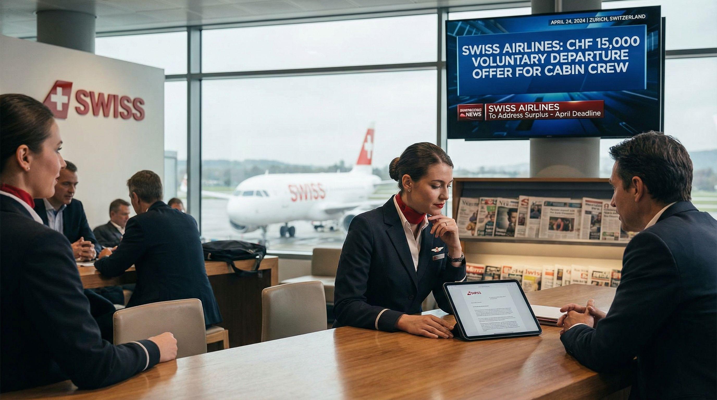 SWISS Offers Cabin Crew Up to CHF15,000 for Voluntary Departure