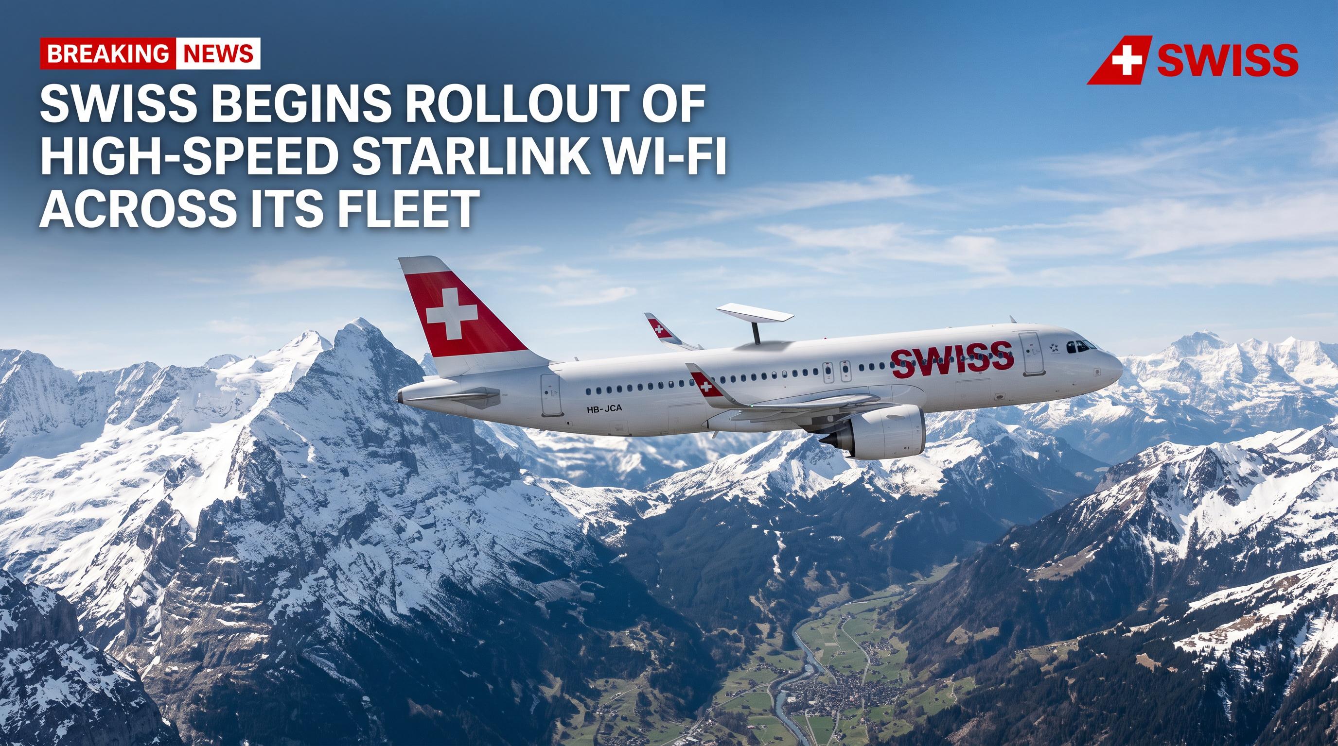 SWISS Begins Rollout of High-Speed Starlink Wi-Fi Across Its Fleet